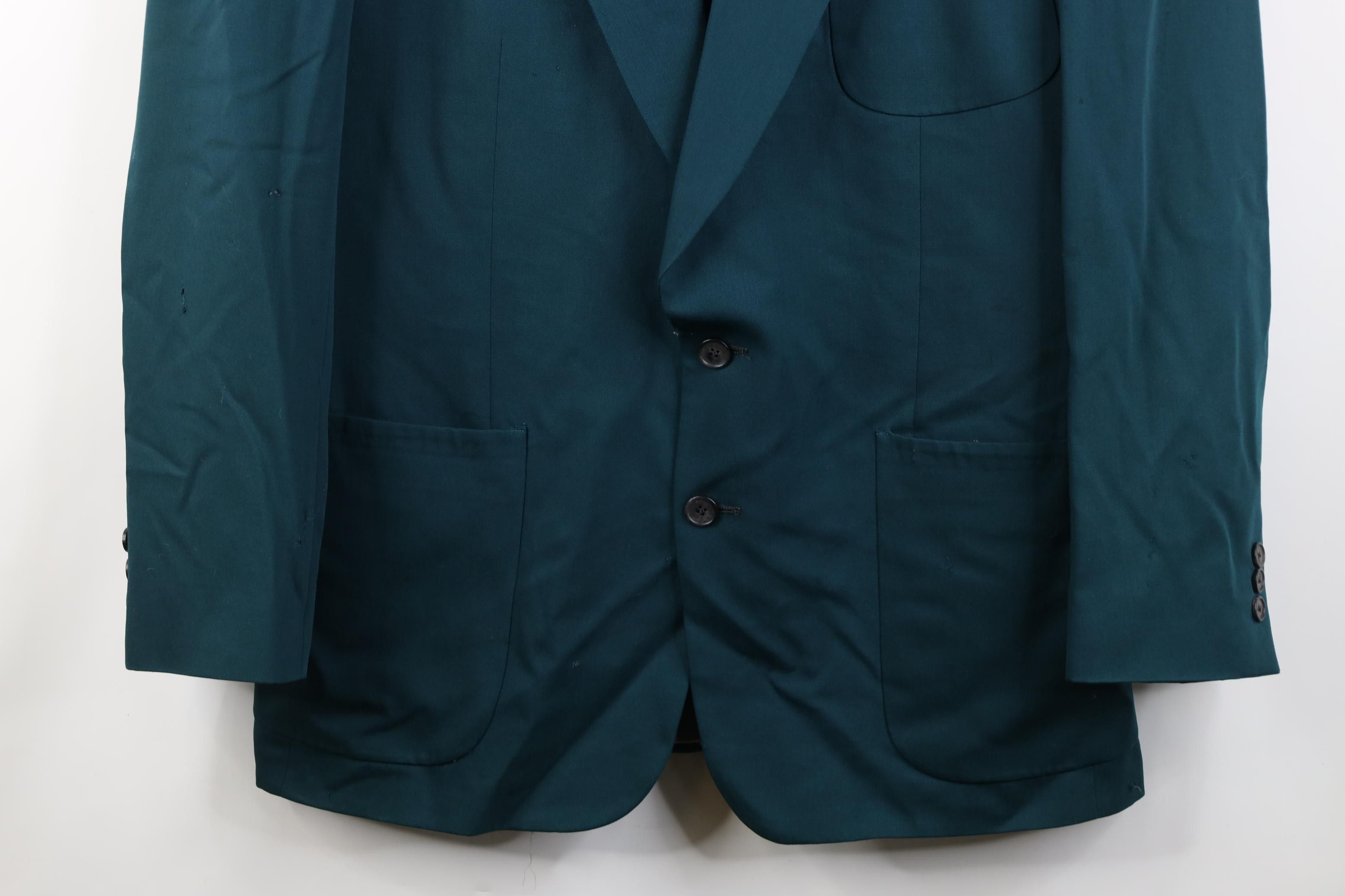 Vintage Vintage 70s Wool Suit Coat Blazer Jacket The Masters Green Size US XXL / EU 58 / 5 - 3 Thumbnail