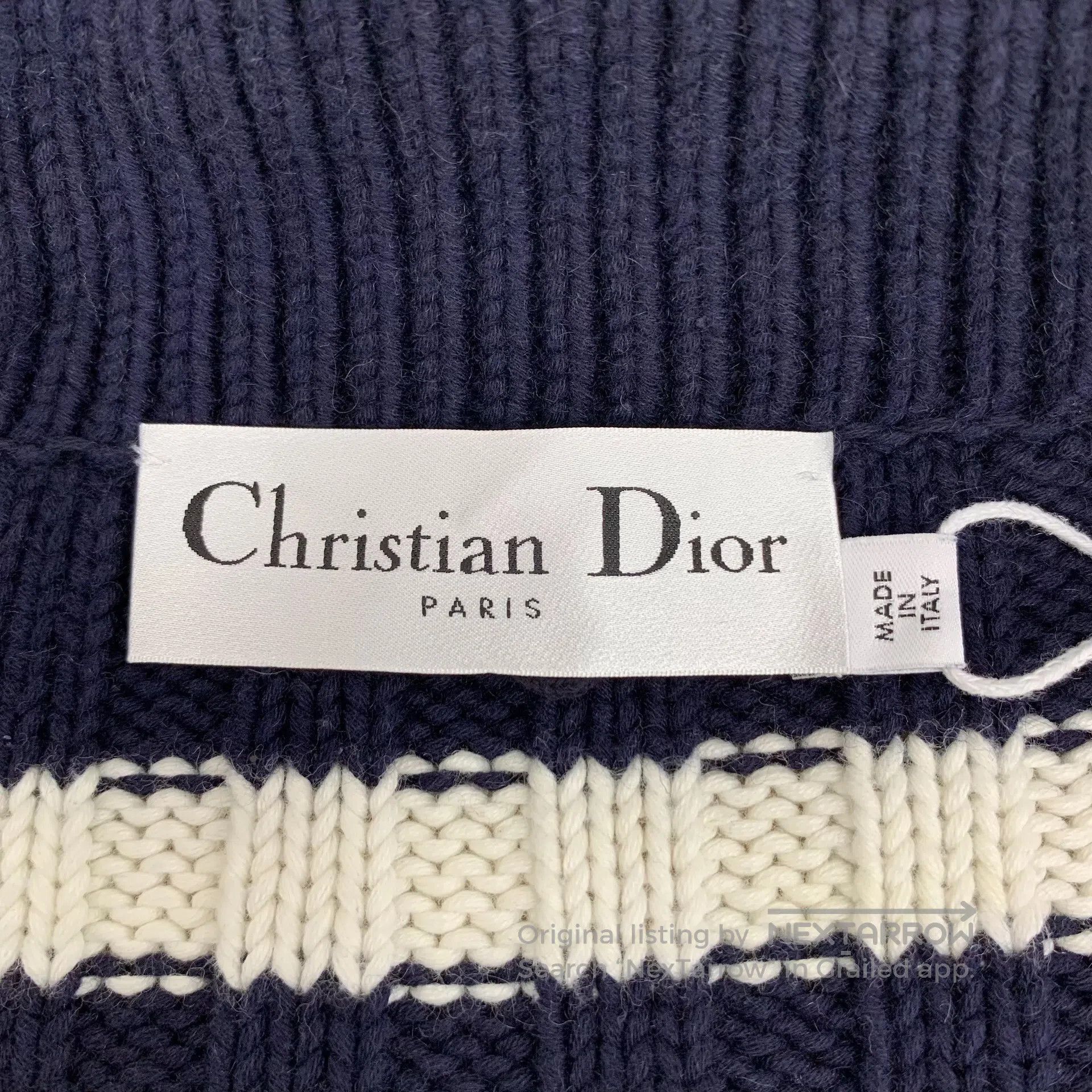 Dior Dior Color Blocked Striped Cotton and Cashmere Knit Cardig Size XS / US 0-2 / IT 36-38 - 5 Thumbnail