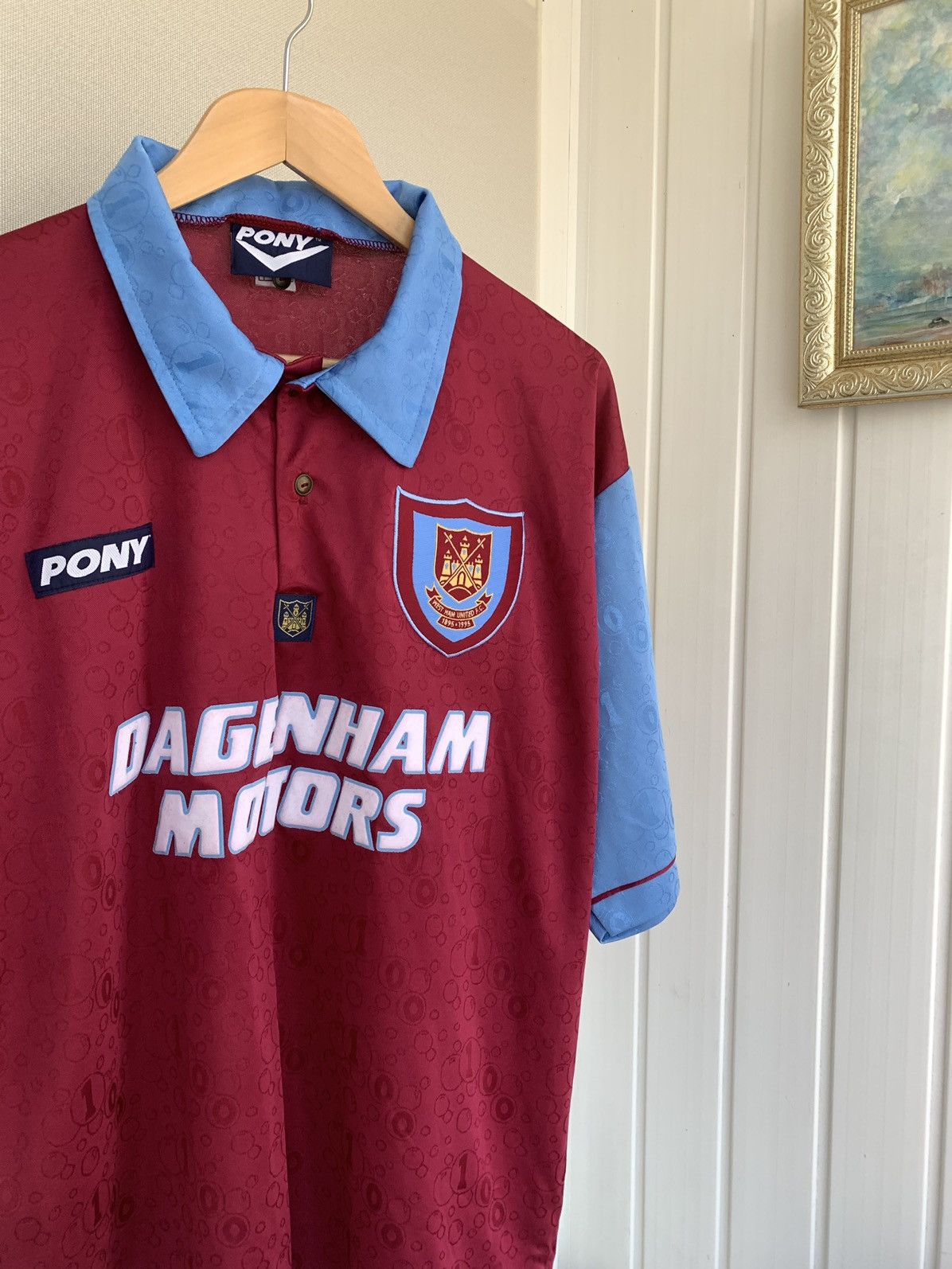 PONY Pony West Ham United FC Vintage 1995-1997 Home Shirt Size M Size US M / EU 48-50 / 2 - 3 Thumbnail