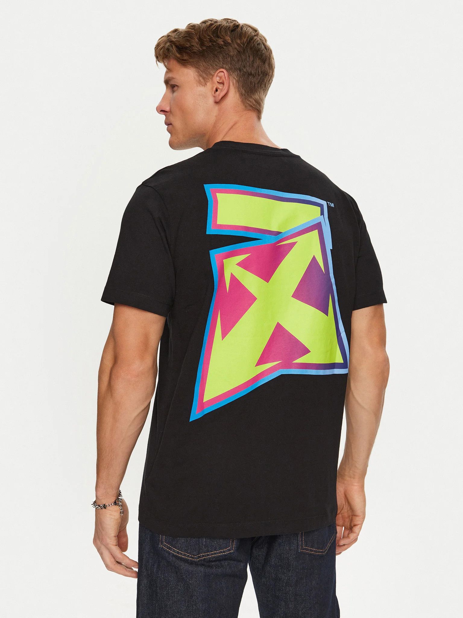 Off-White o1gr1nt0125 Degradé Thund Slim S/S T-Shirt in Black Size US XXL / EU 58 / 5 - 3 Thumbnail