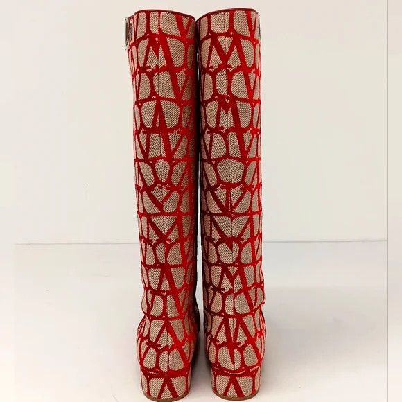 Valentino Valentino Garavani Toile Iconographe VLogo Boots - EU39.5 Size US 9.5 / IT 39.5 - 10 Thumbnail