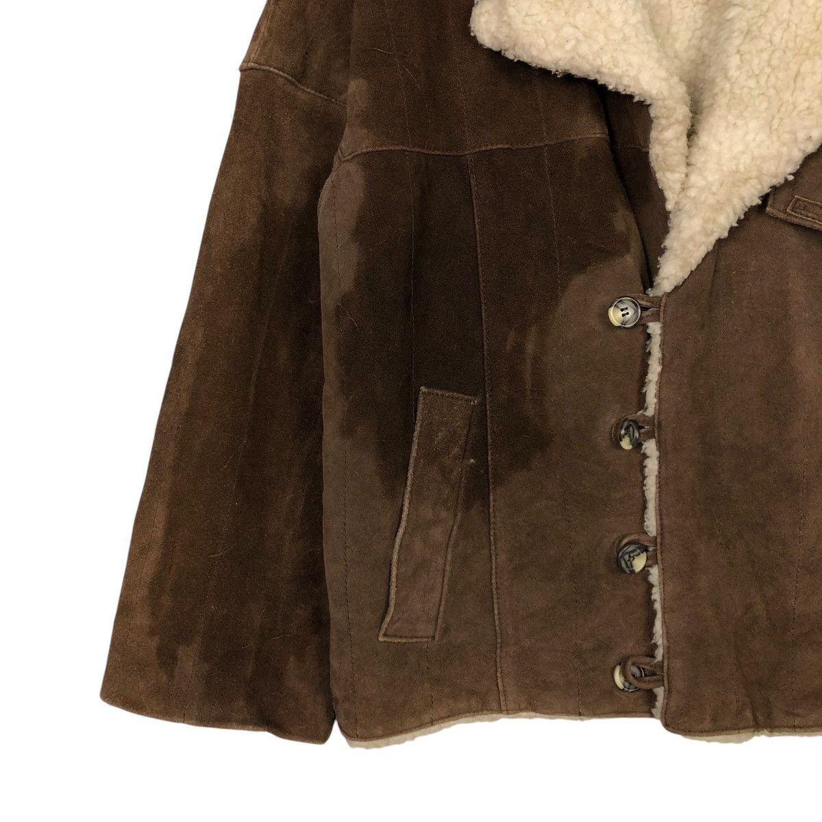 Japanese Brand VINTAGE BIKER LEATHER JACKET SHEARLING UNBRAND ISSEY MIYAKE Size US M / EU 48-50 / 2 - 6 Thumbnail