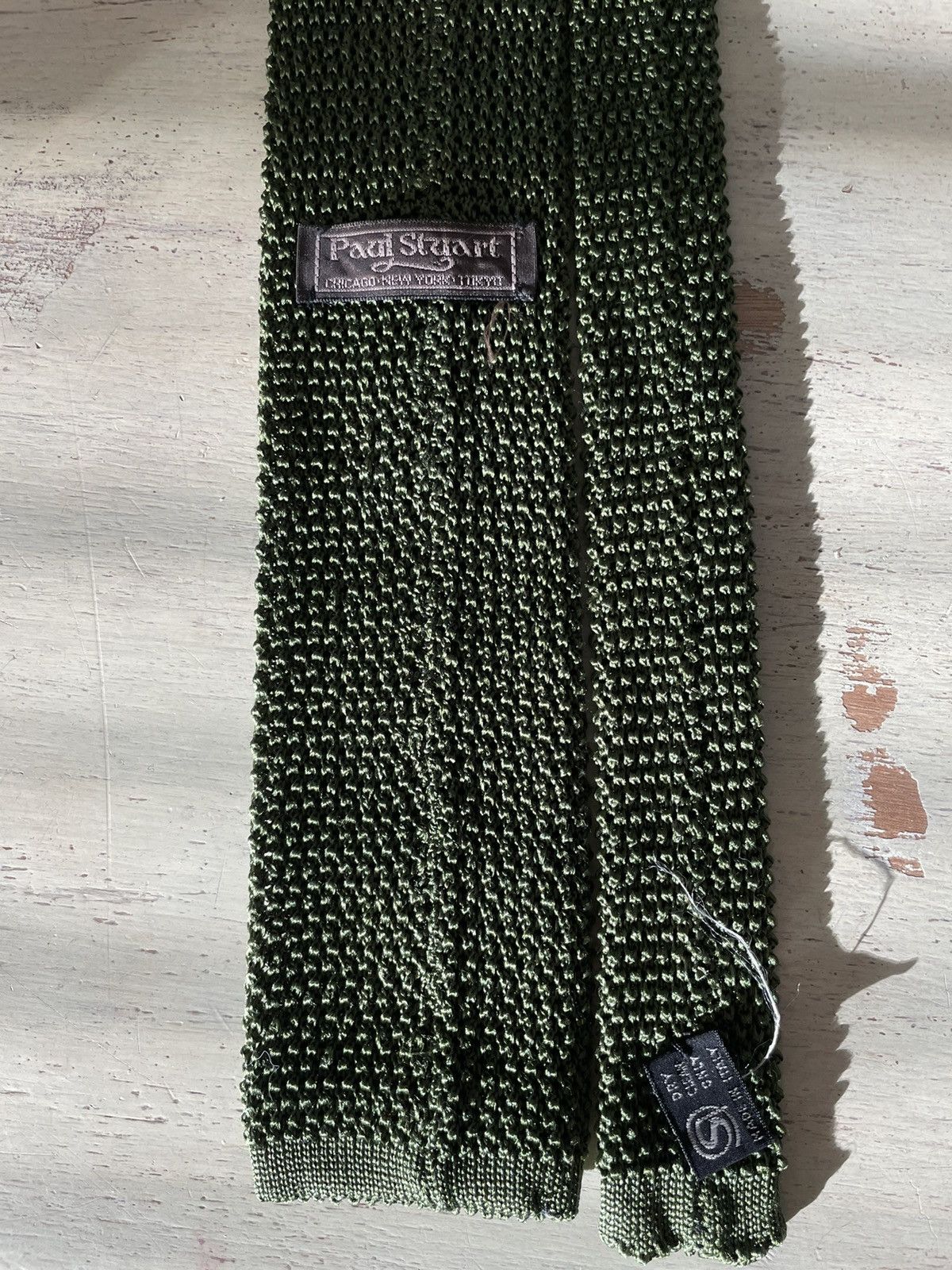 Paul Stuart Knit Silk Tie Size ONE SIZE - 2 Thumbnail