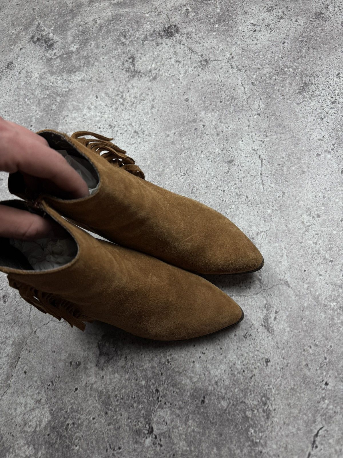 A.S.98 A.S.98 Style Western Leather/Suede Fringe CowBoy Boots Y2K Size US 7 / IT 37 - 9 Thumbnail