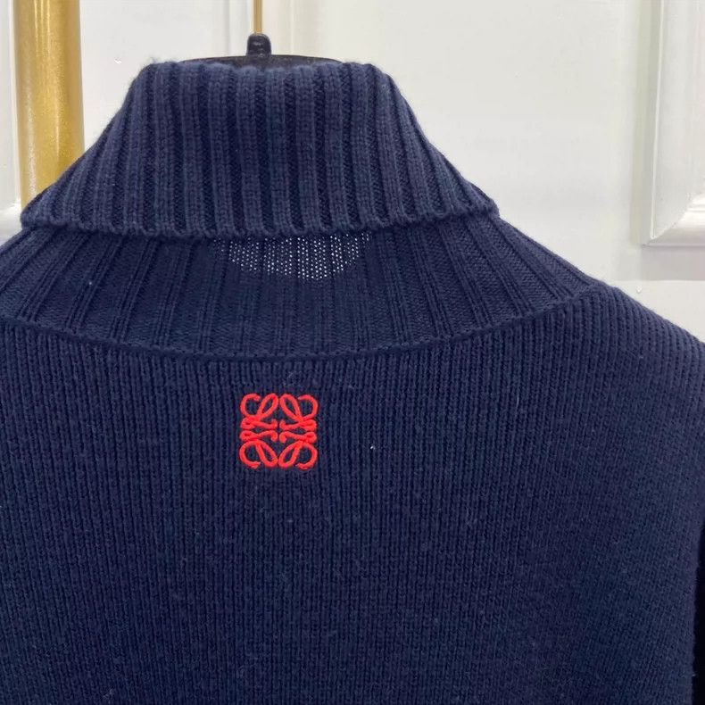 Loewe loewe Navy blue turtleneck sweater 2506-Nextarrow Size US M / EU 48-50 / 2 - 5 Thumbnail