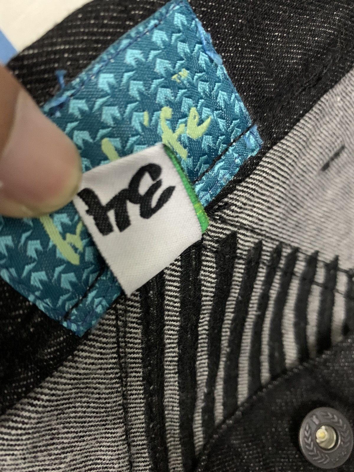 Japanese Brand Irie by Irielife denim Jorts 3 Quarter Black On Black Denim Size US 34 / EU 50 - 16 Thumbnail
