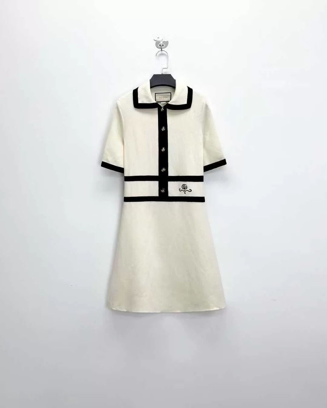 Gucci gucci ivory white wool short dress Size S / US 4 / IT 40 - 1 Thumbnail