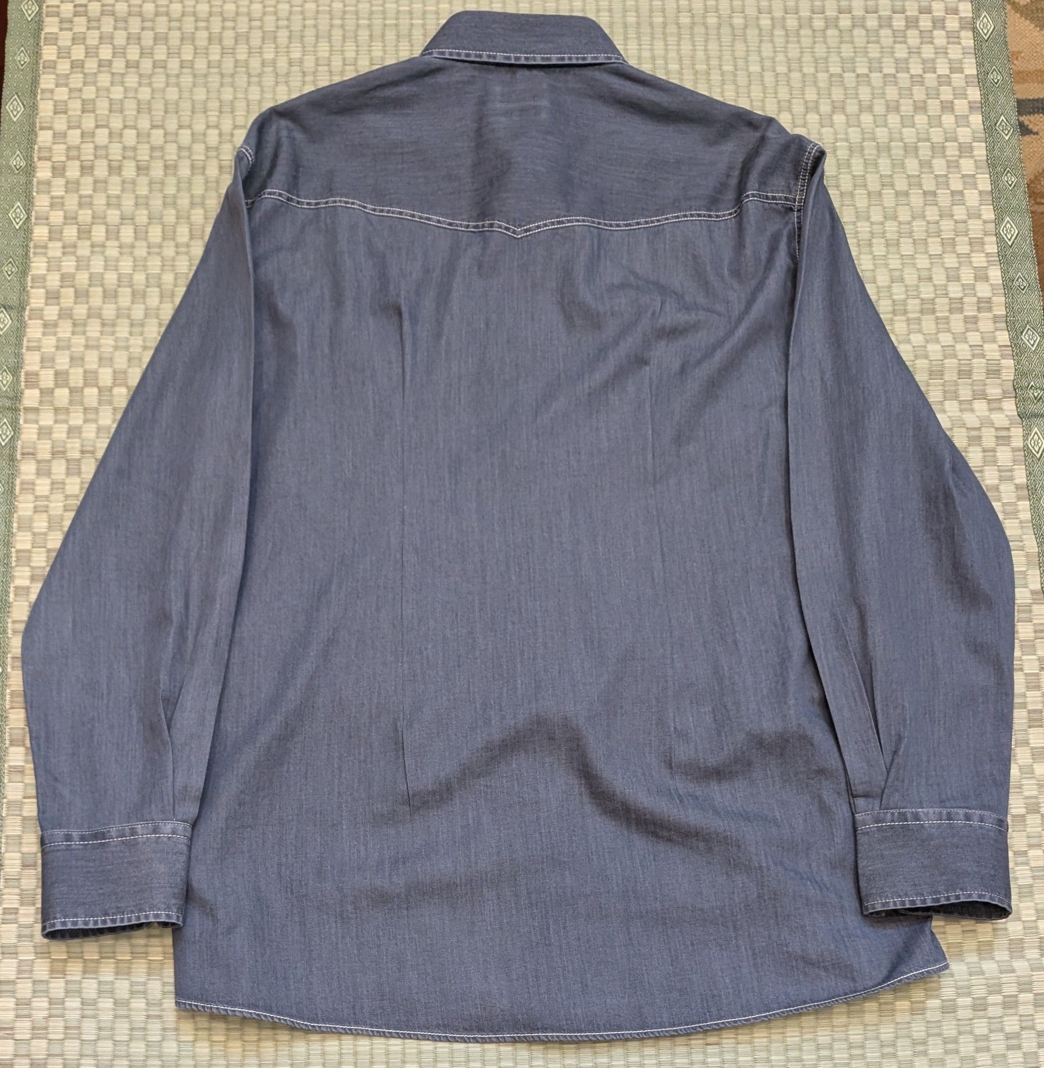 Brunello Cucinelli Brunello Cucinelli Easy Fit Denim Western Shirt Size US XXL / EU 58 / 5 - 2 Thumbnail