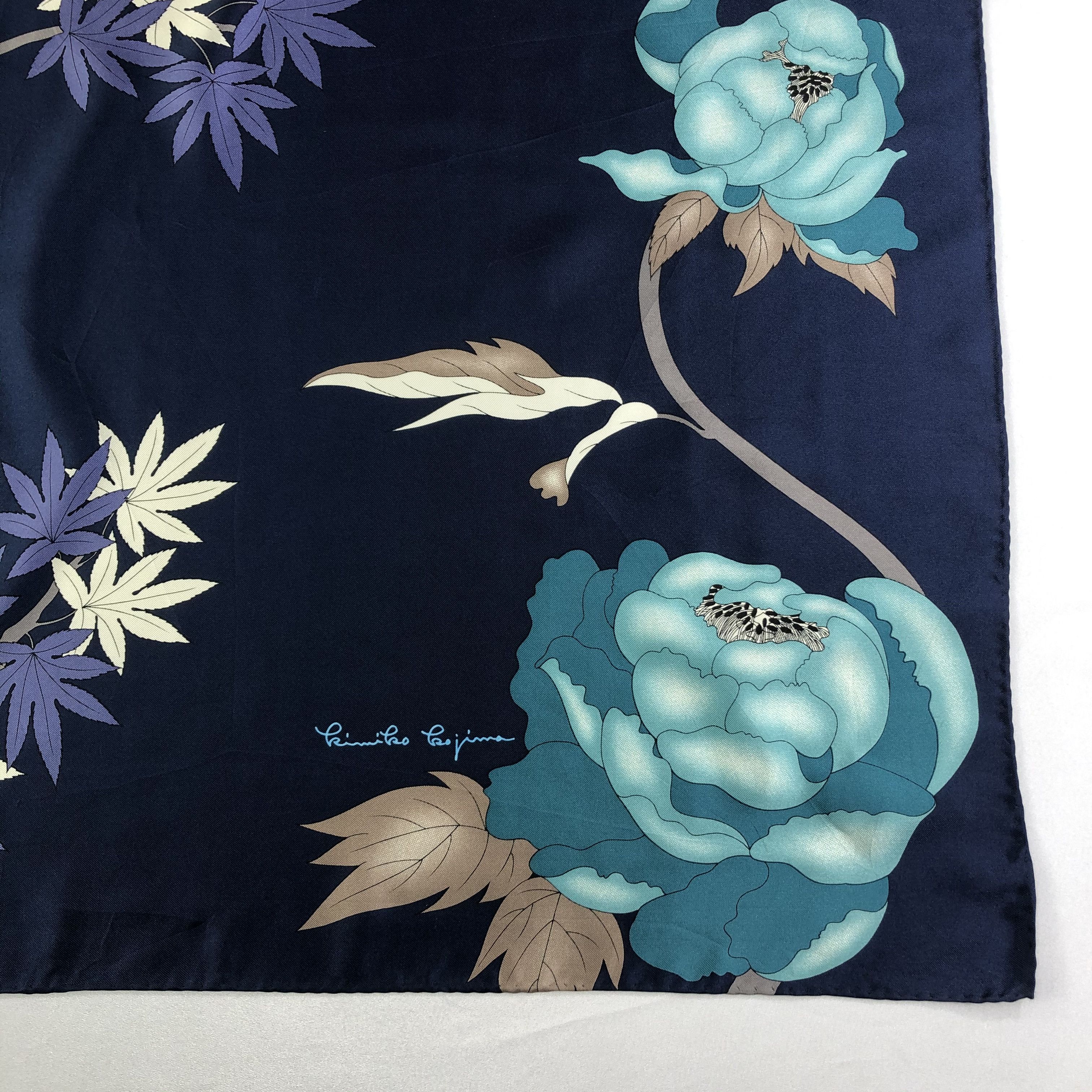 Vintage Vintage Kimiko Kojima Silk Scarf Size ONE SIZE - 4 Thumbnail