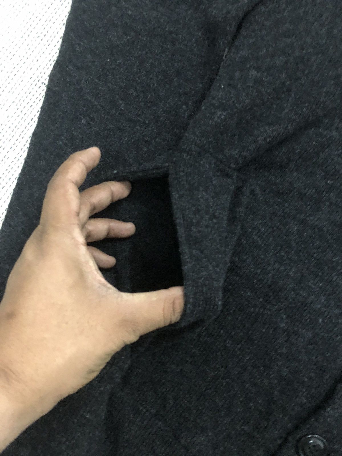 CABANE de ZUCCa × Issey Miyake × Japanese Brand CABANE DE ZUCCA BLACK KNIT SWEATER HOODED Size US M / EU 48-50 / 2 - 7 Thumbnail