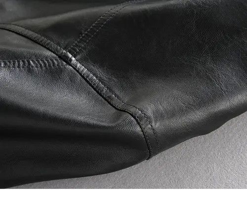 VIBE Oversized waterproof PU leather Jacket zipper loose y2k Size US L / EU 52-54 / 3 - 4 Thumbnail