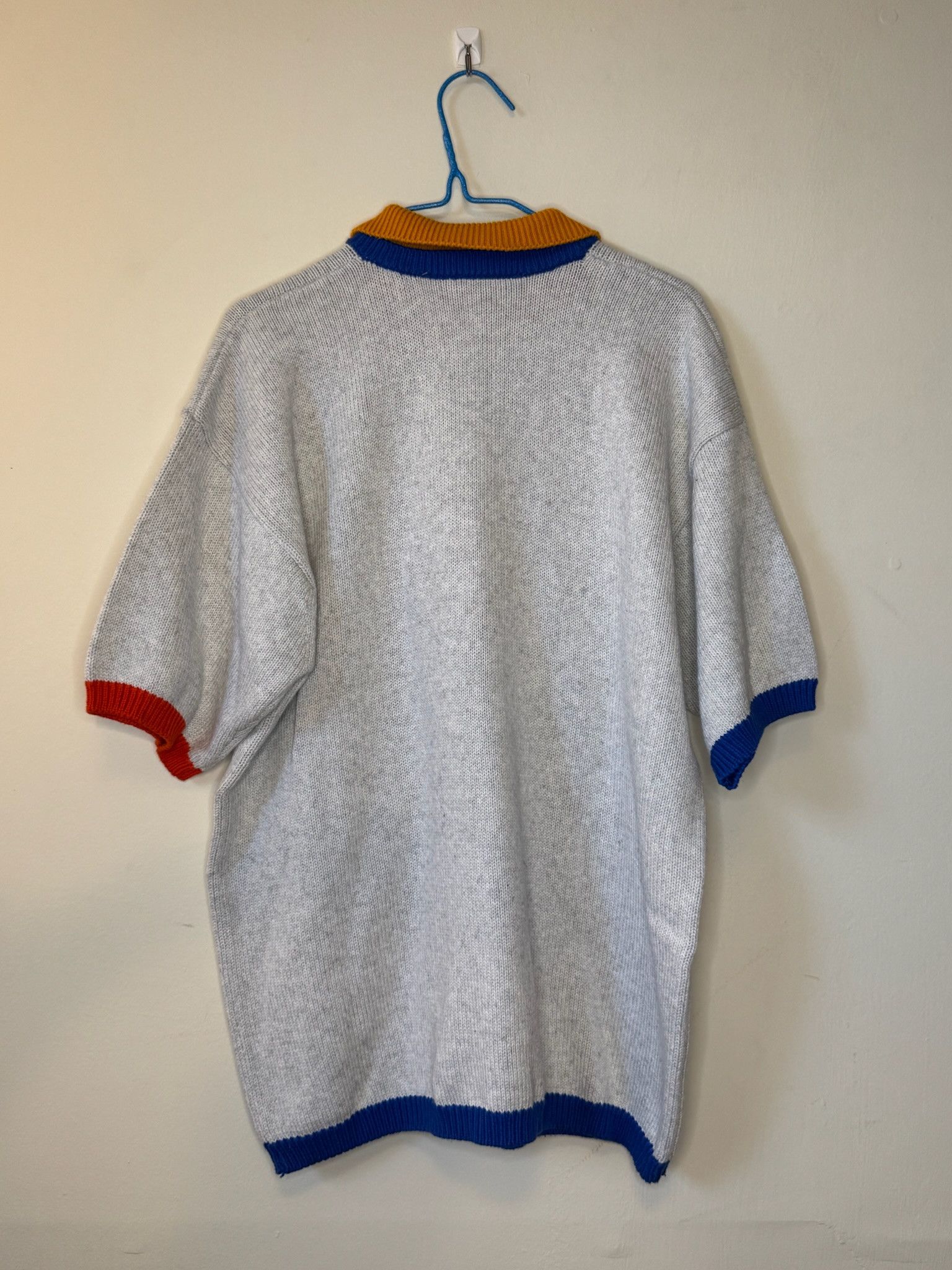 Other Vintage Adrienne Vittadini Sport Graphic Heart Knit Polo (M) Size US M / EU 48-50 / 2 - 2 Thumbnail