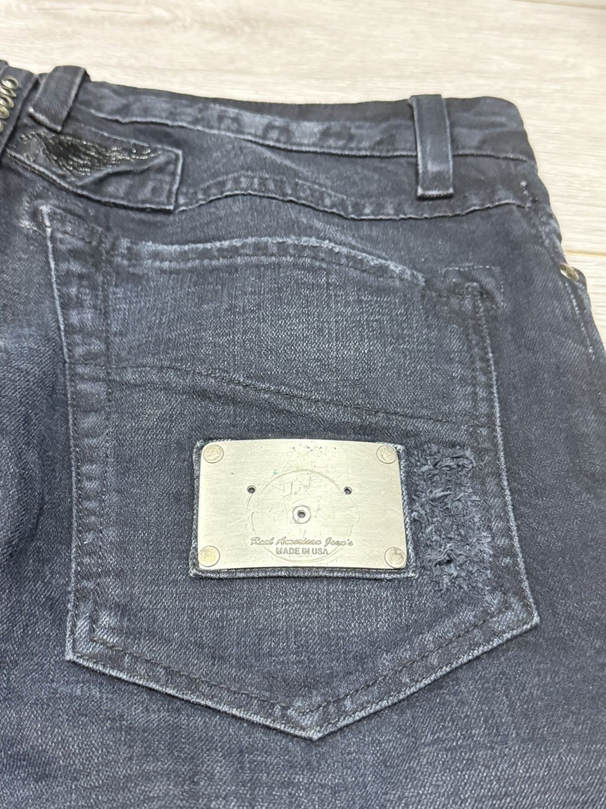 Robins Jeans Robins Jean vintage USA denim pants jeans biker tears Size US 32 / EU 48 - 6 Thumbnail