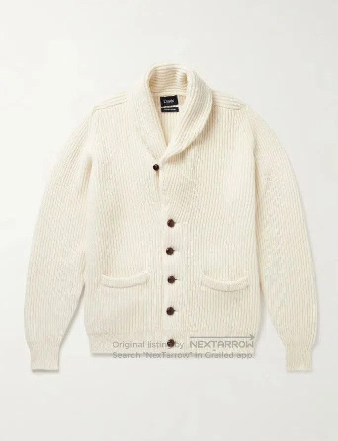 Drake's Drakes Virgin Wool Shawl Collar Sweater. Size US XXS / EU 40 - 1 Thumbnail