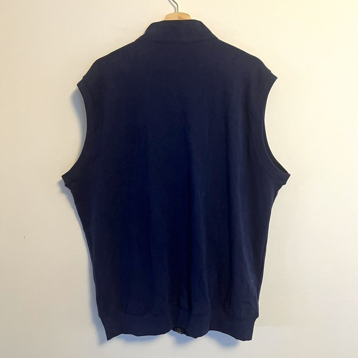 Peter Millar Peter Millar 100% Cotton Full Zip Patriot Navy Logo Vest Size US XL / EU 56 / 4 - 4 Thumbnail