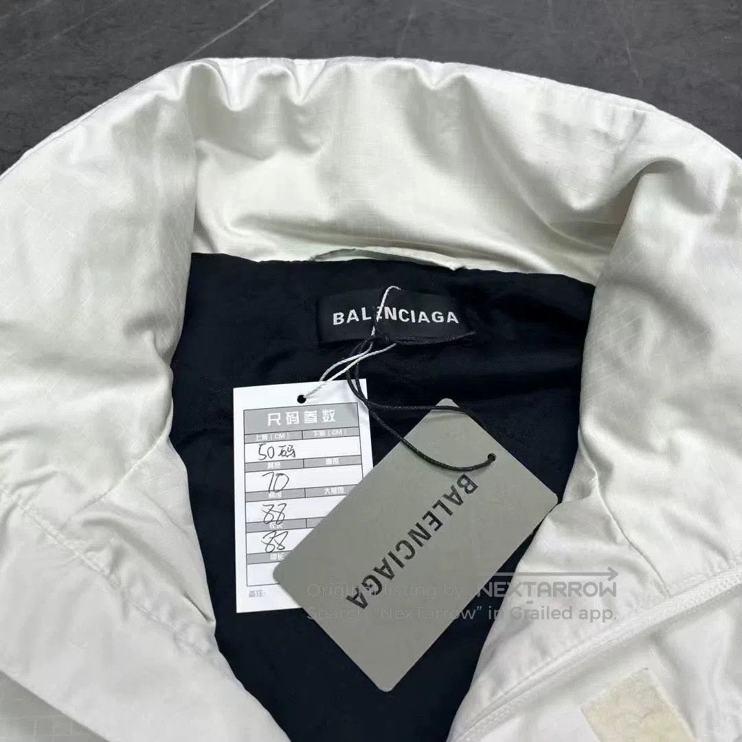 Balenciaga Balenciaga White Embroidered Logo Jacket. Size US L / EU 52-54 / 3 - 8 Thumbnail