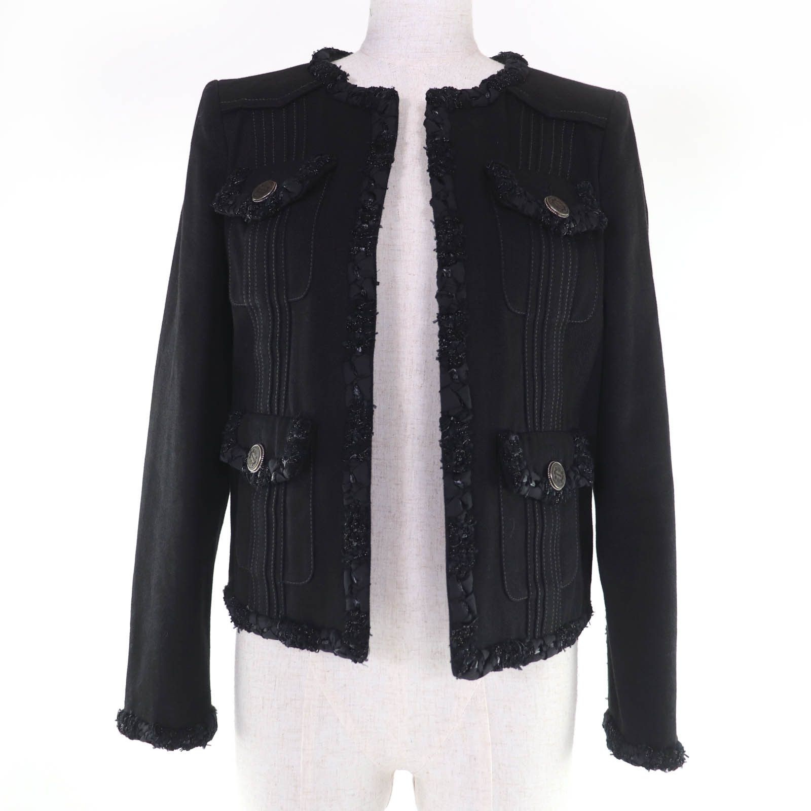 Chanel Chanel CHANEL Denim Cotton Jacket Textile Outerwear P55644 DUTY FREE for USA Size ONE SIZE - 1 Thumbnail