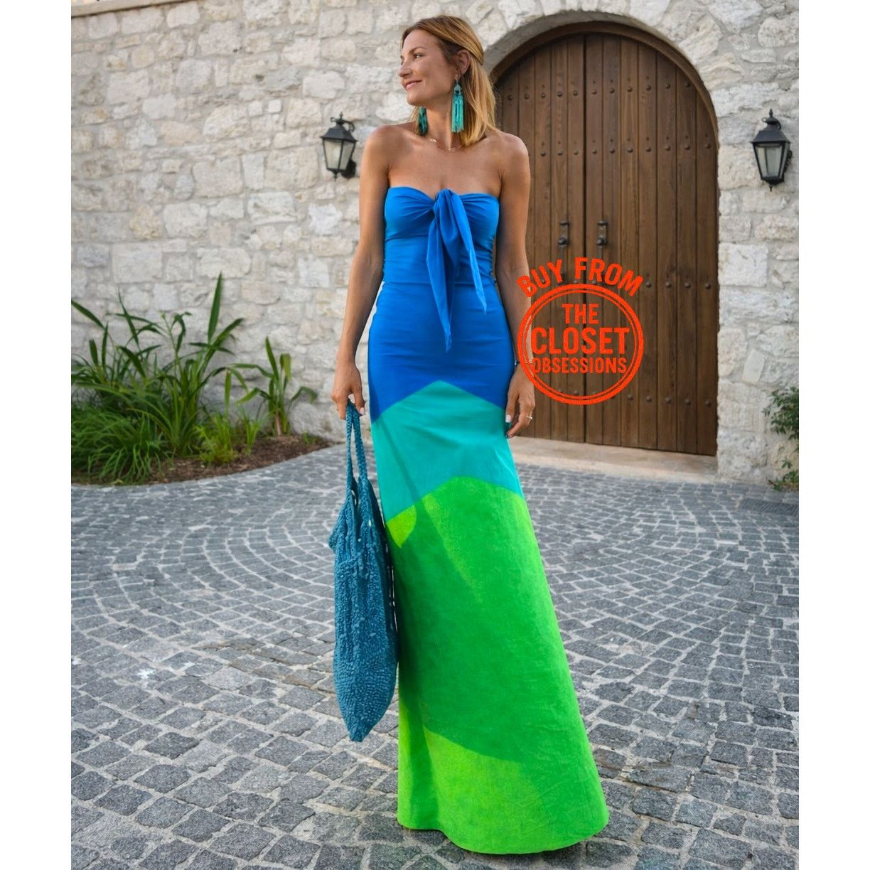 Mango Mango x Simon Miller Colorblock Strapless Maxi Dress NWT Size S / US 4 / IT 40 - 9 Thumbnail
