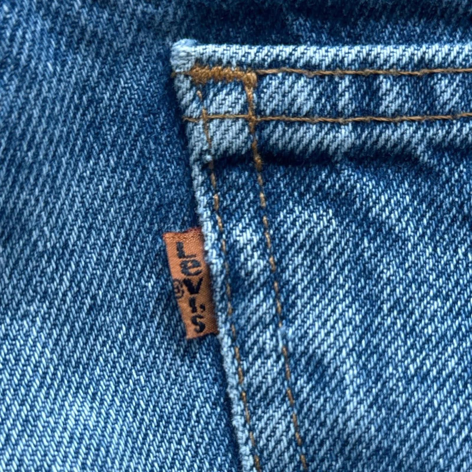 Levi's Levi's 506 Orange Tab 90's Blue Faded Jeans With Wallet Mark Size US 34 / EU 50 - 6 Thumbnail