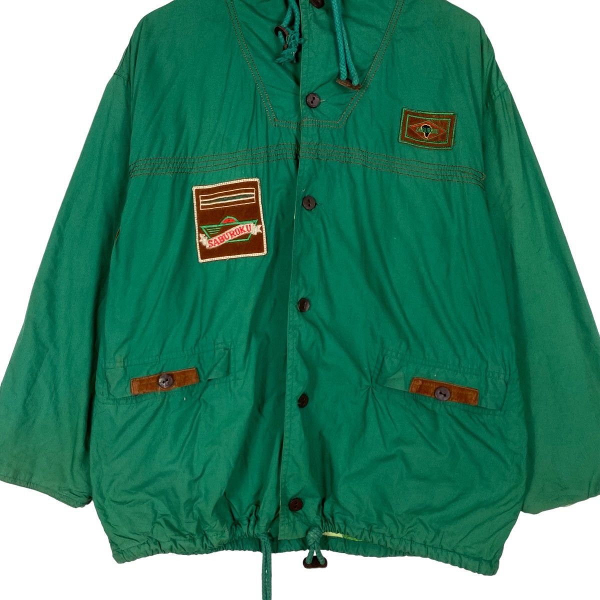 Japanese Brand SABUROKU PJP CLUB PARKA HOODIE JACKET Size US L / EU 52-54 / 3 - 5 Thumbnail