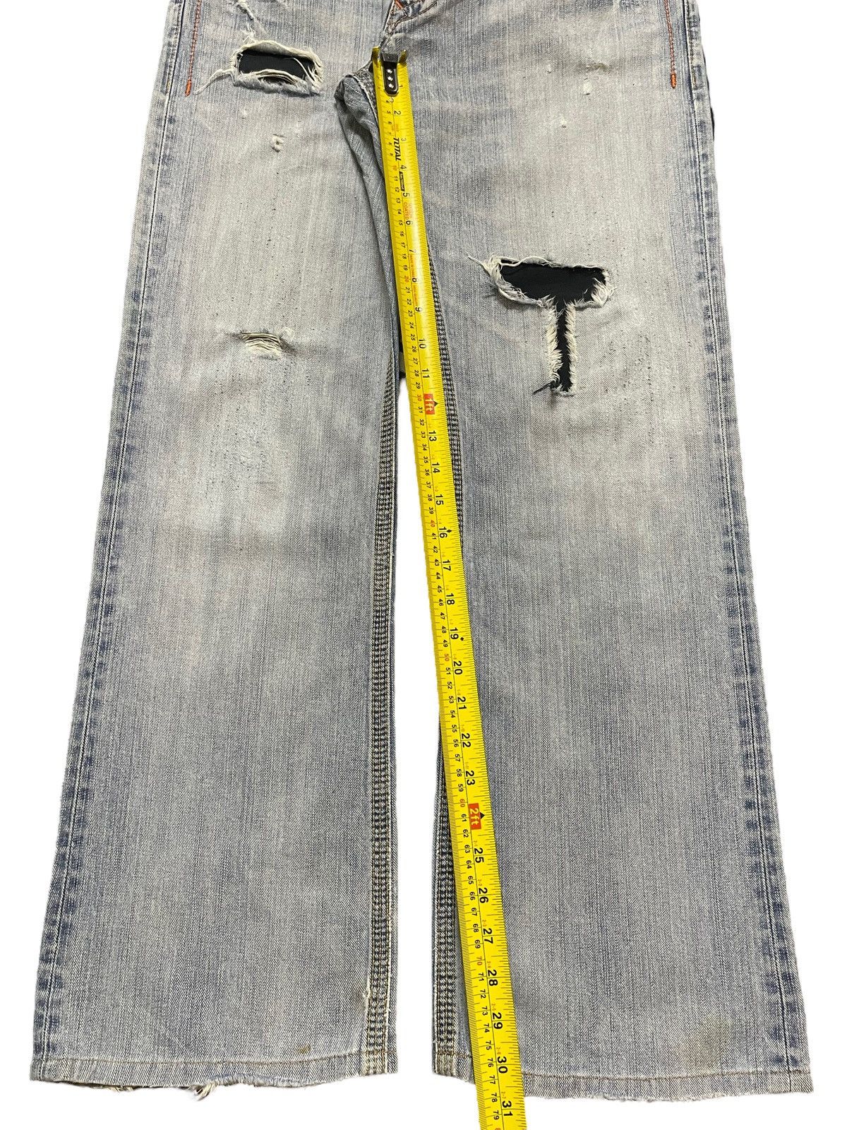 Edwin Edwin XV Exclusive Buckle Light Faded Wash Baggy Wide Leg Size US 33 - 14 Thumbnail