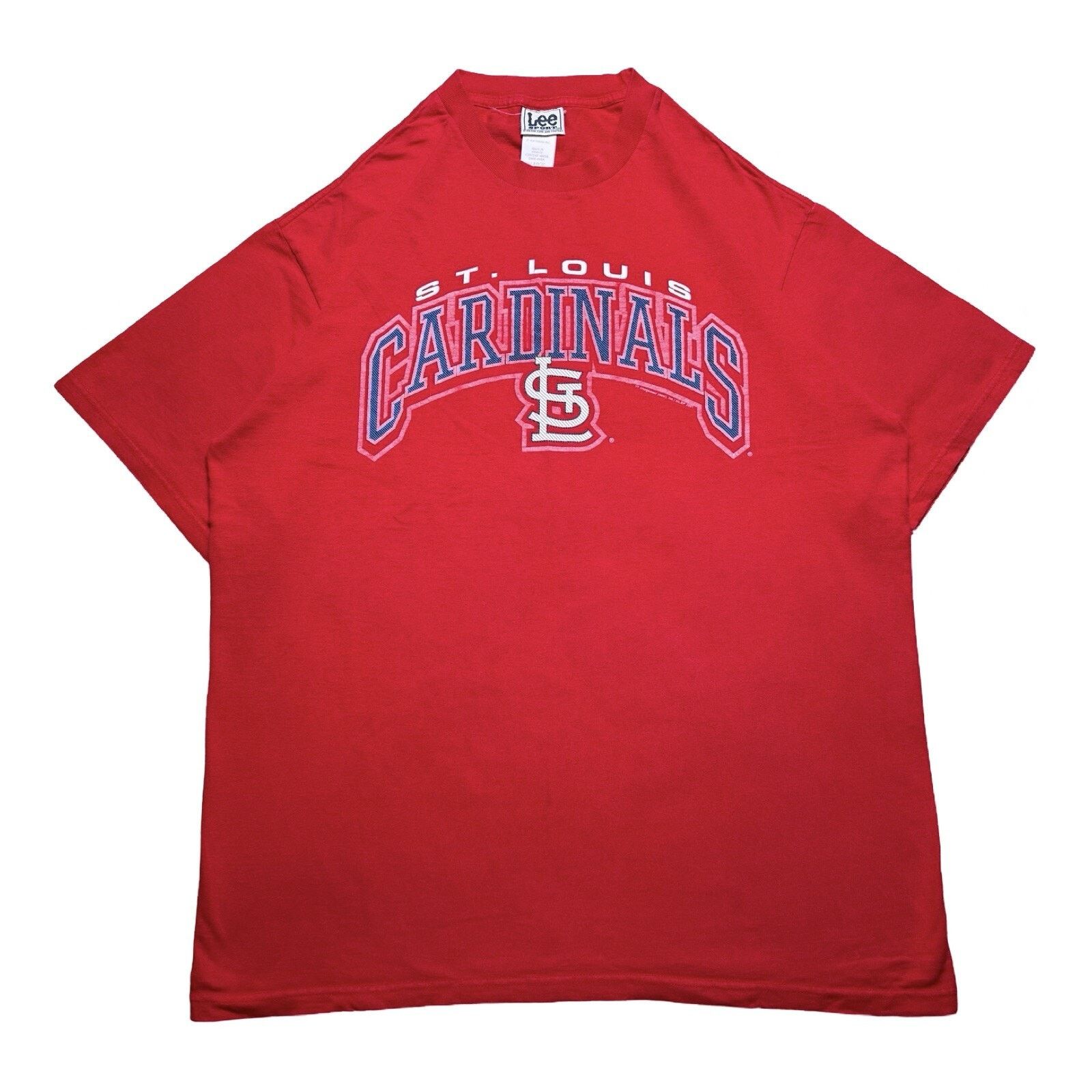 Lee Vintage Y2K MLB ST Louis Cardinals Graphic T Shirt Red XL Size US XL / EU 56 / 4 - 1 Thumbnail