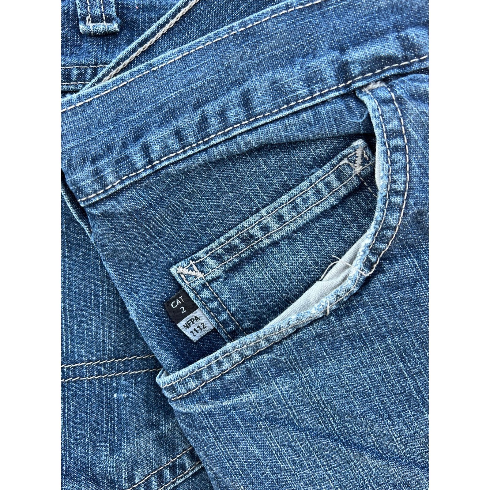 Carhartt Carhartt FR Jeans Mens 38x32 Blue Denim Utility Work Pants Size US 38 / EU 54 - 9 Thumbnail