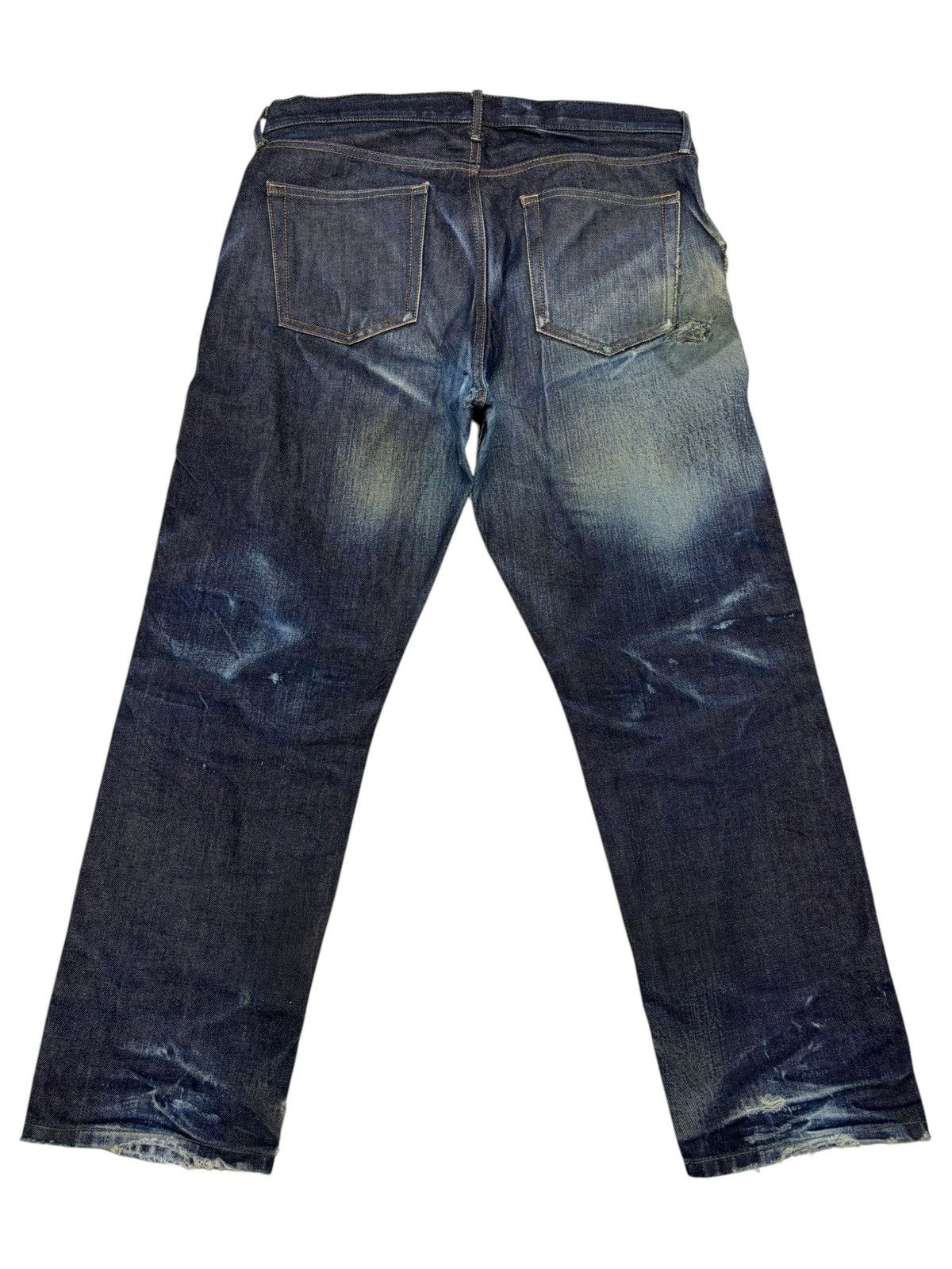 Undercover × Uniqlo VINTAGE UNIQLO DESTROYED DENIM JEANS Size US 35 - 2 Thumbnail