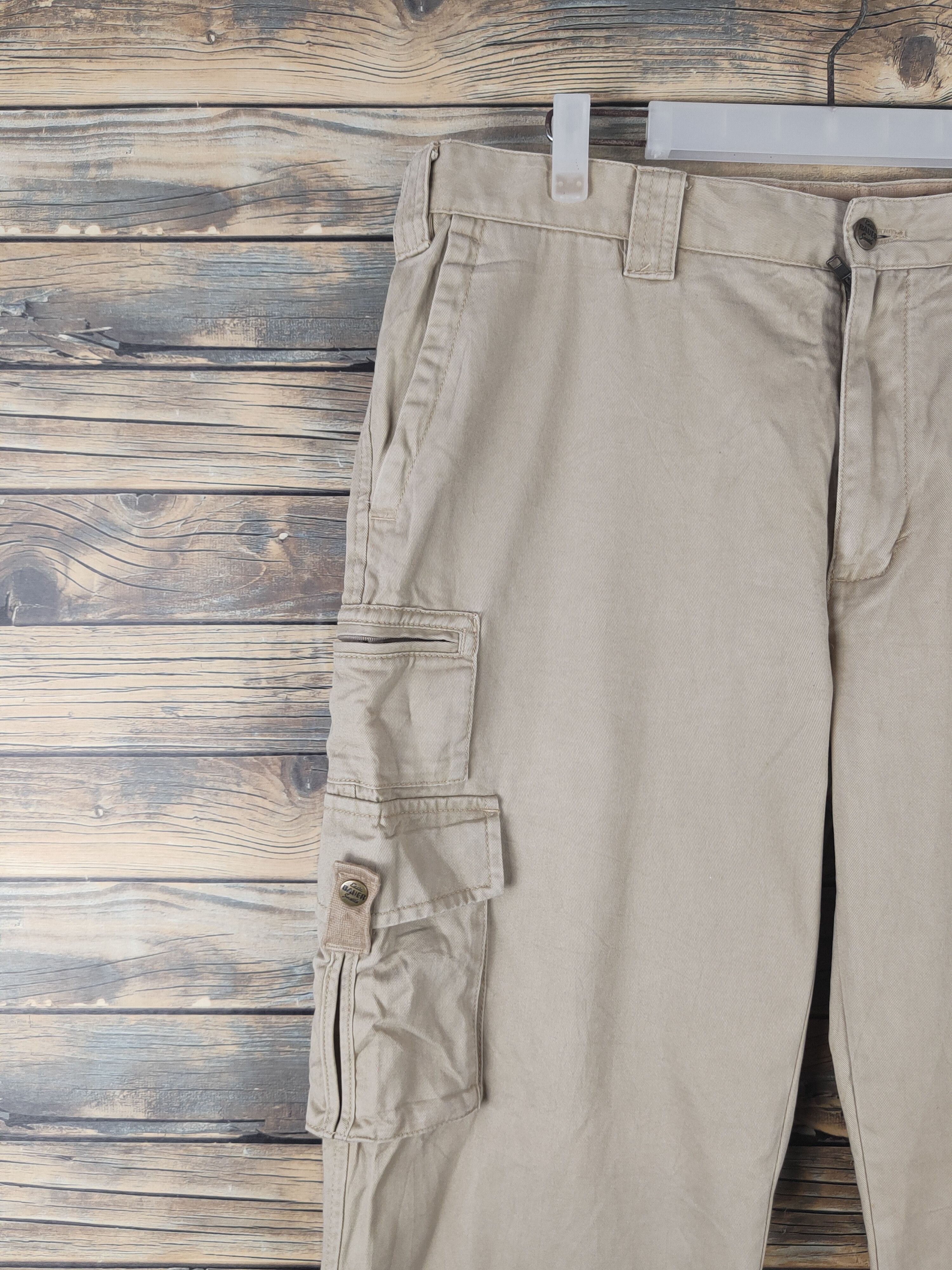 Japanese Brand D Eddie Bauer Beige Multipocket Tactical Cargo Pants #1641 Size US 36 / EU 52 - 3 Thumbnail