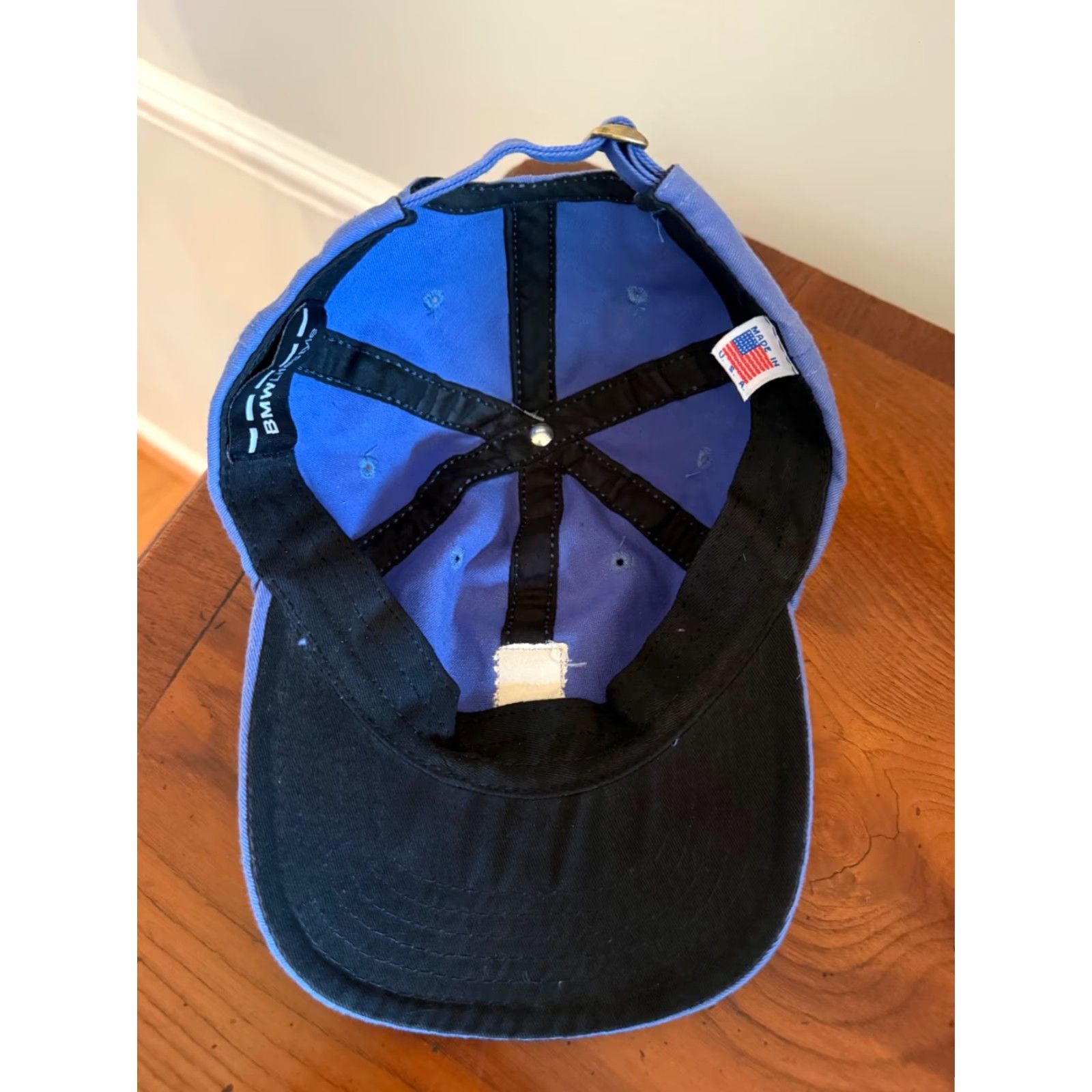 BMW BMW Logo Adjustable Blue Strapback Hat Cap USA Made Size ONE SIZE - 4 Thumbnail