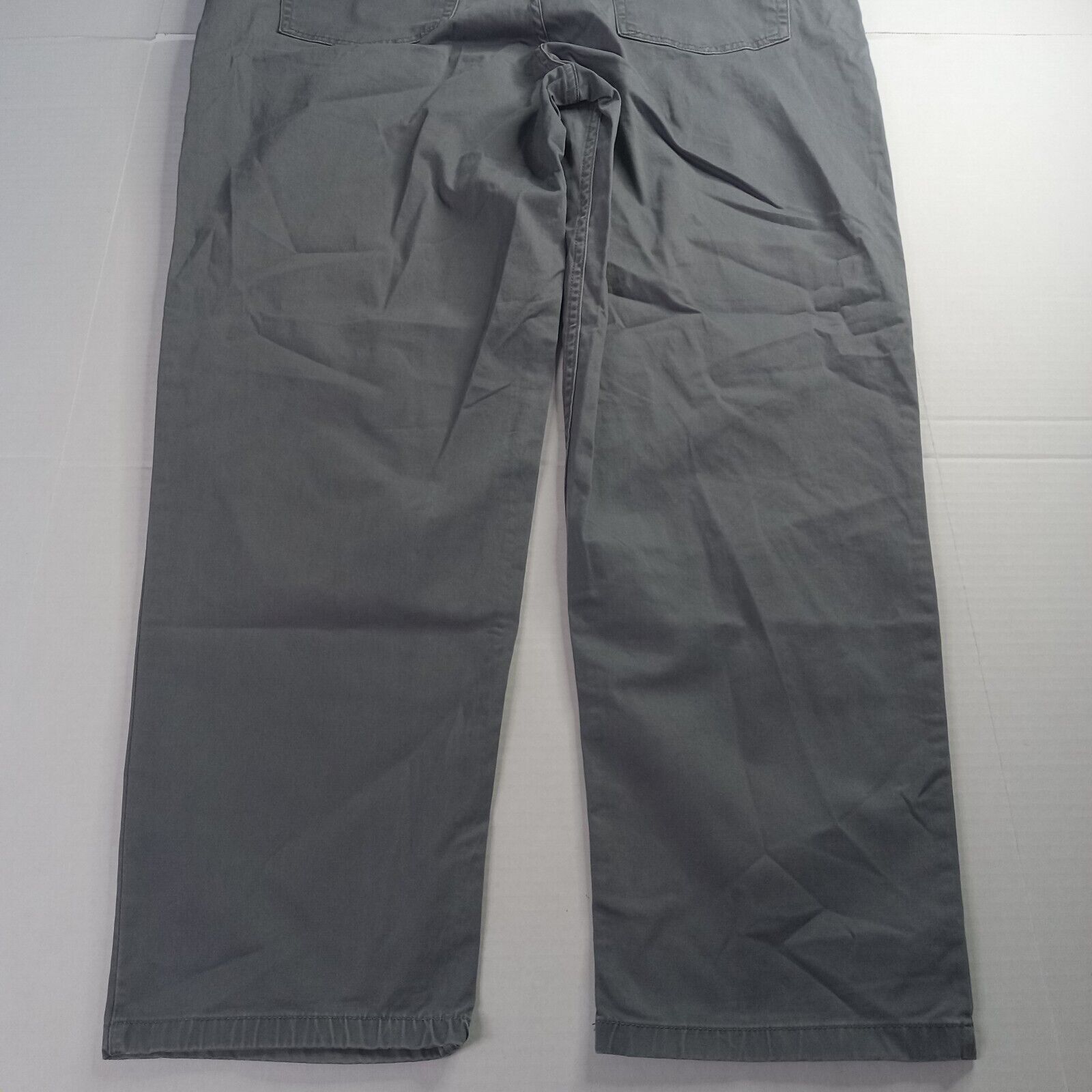 George George Chino Pants Mens Size 44x30 Gray Straight Leg Stretch Size US 44 / EU 60 - 6 Thumbnail