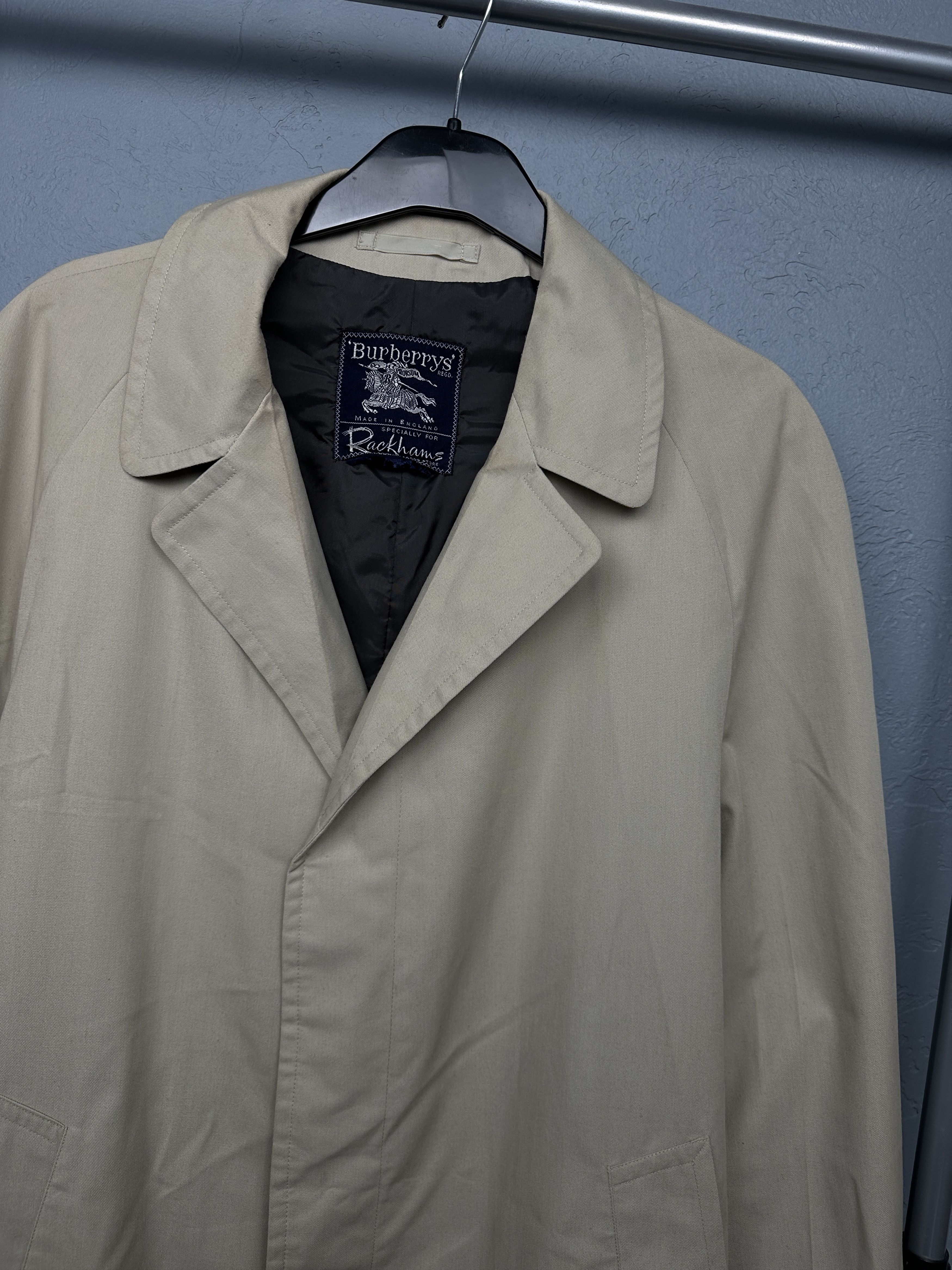 Burberry × Vintage Burberry's Vintage Mens Trench Coat Jacket Size US L / EU 52-54 / 3 - 2 Thumbnail