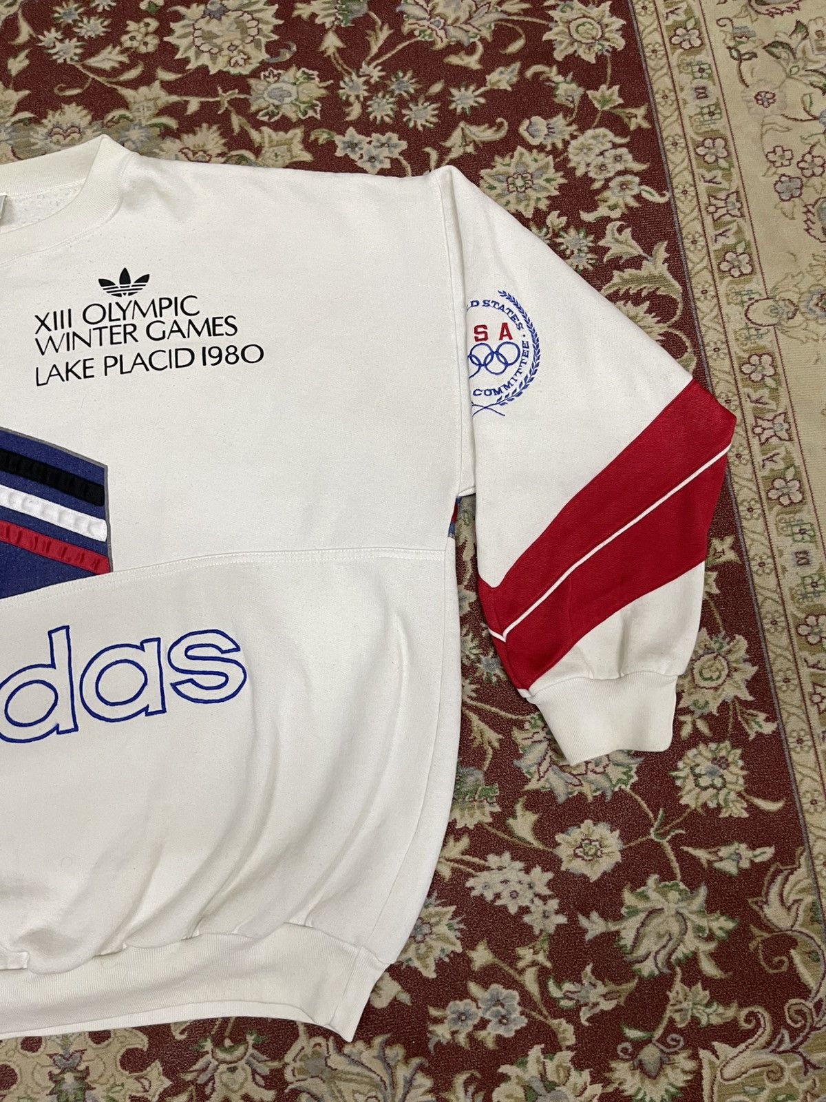 Adidas VINTAGE 1980 ADIDAS LAKE PLACID OLYMPICS SWEATSHIRT OVP Size US XL / EU 56 / 4 - 4 Thumbnail