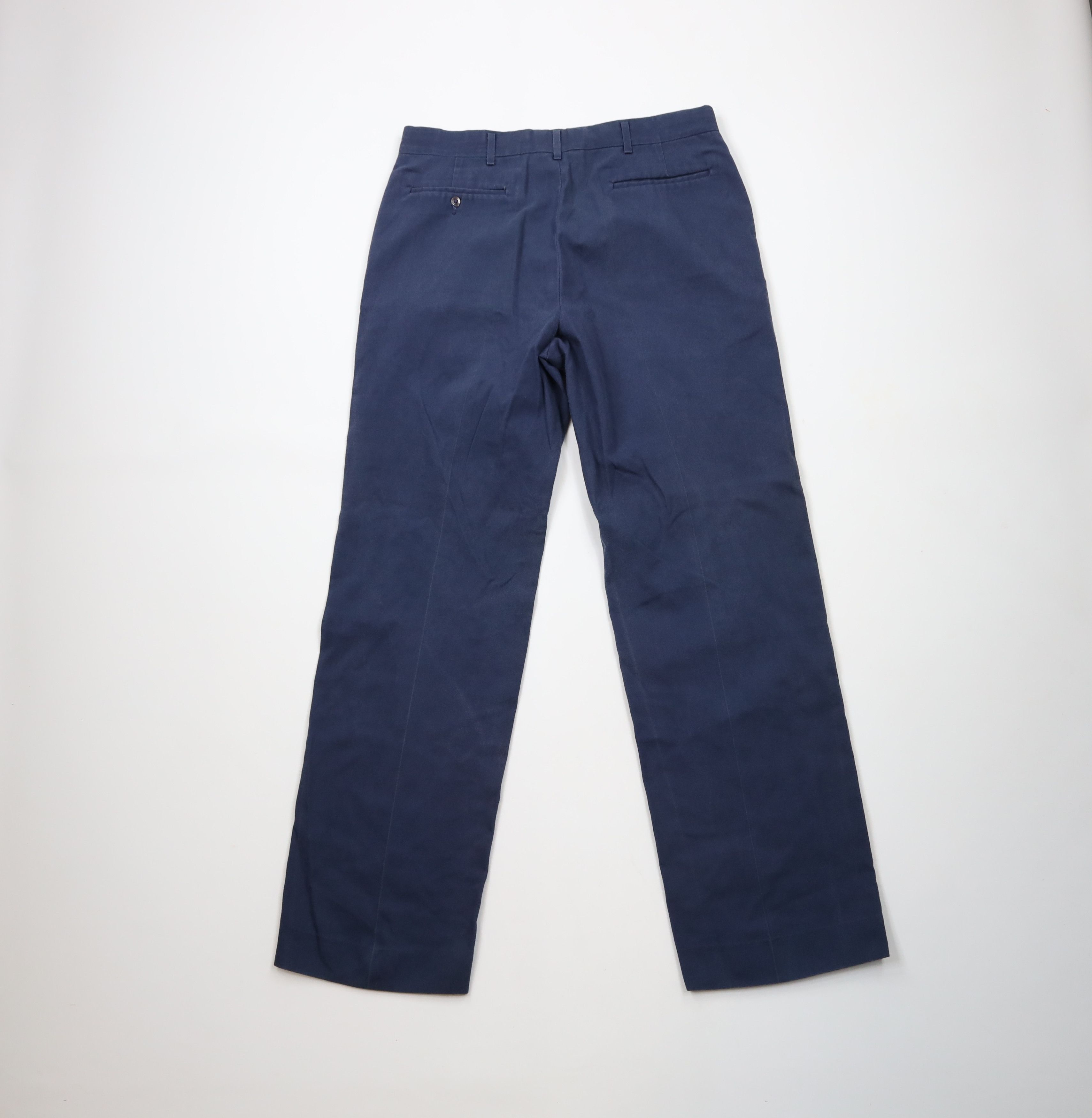 Vintage Vintage 70s Streetwear Flared Wide Leg Chino Pants Blue USA Size US 32 / EU 48 - 10 Thumbnail