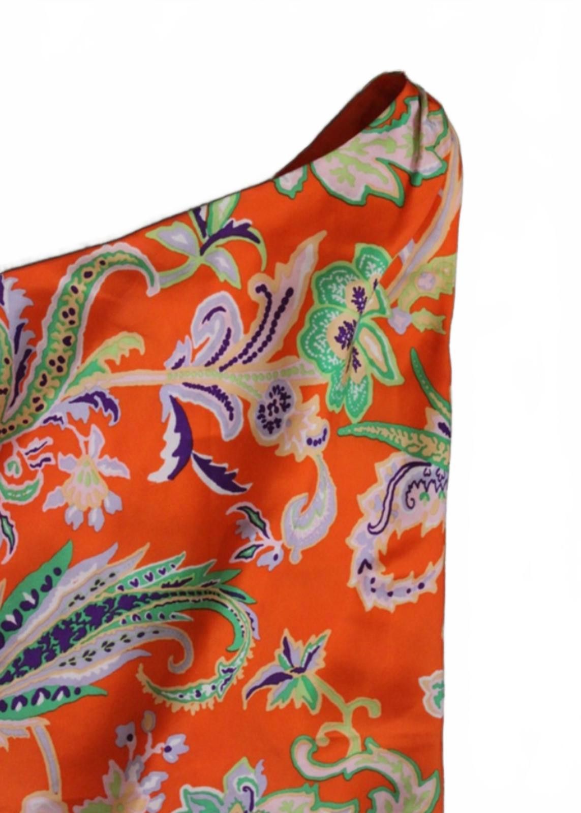 Other Etcetera Women's 6 Orange Floral One-Shoulder Sleeveless Top Size M / US 6-8 / IT 42-44 - 6 Thumbnail