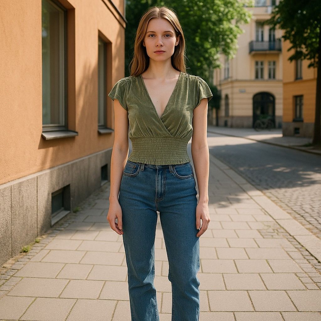 Anthropologie Aerie Olive Green Crop Top Size XS / US 0-2 / IT 36-38 - 1 Thumbnail