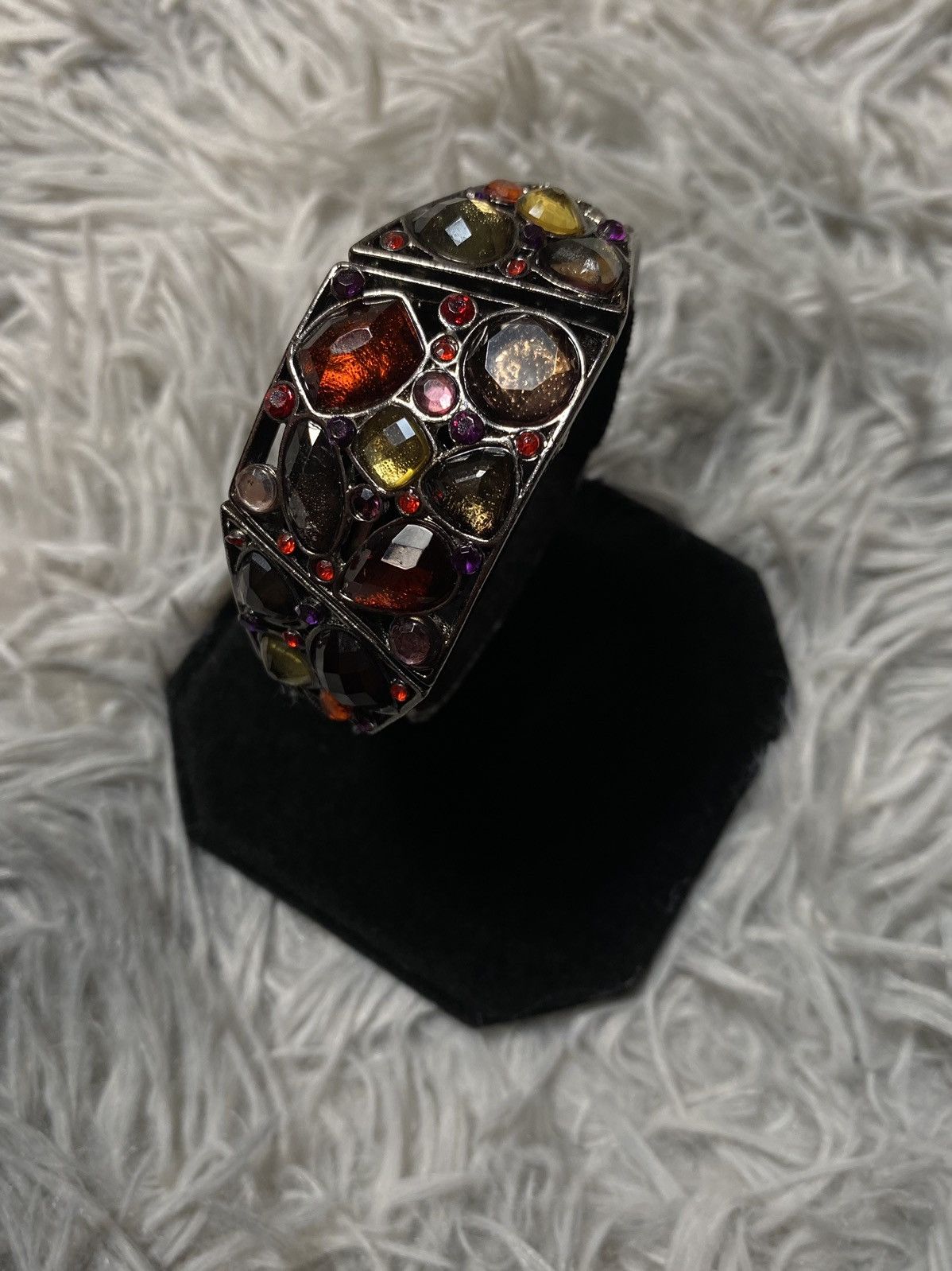 Jewelry Gothic Gemstone Cuff Bracelet – Bold & Unique Design Size ONE SIZE - 9 Thumbnail