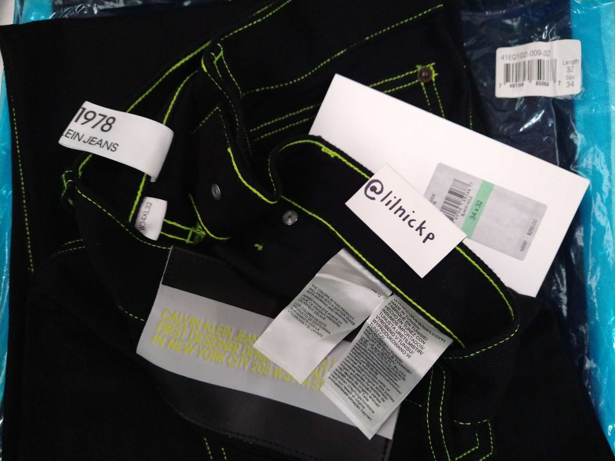 Calvin Klein 205W39NYC EST. 1978 Baggy Black Hole Jeans Size US 34 / EU 50 - 4 Thumbnail
