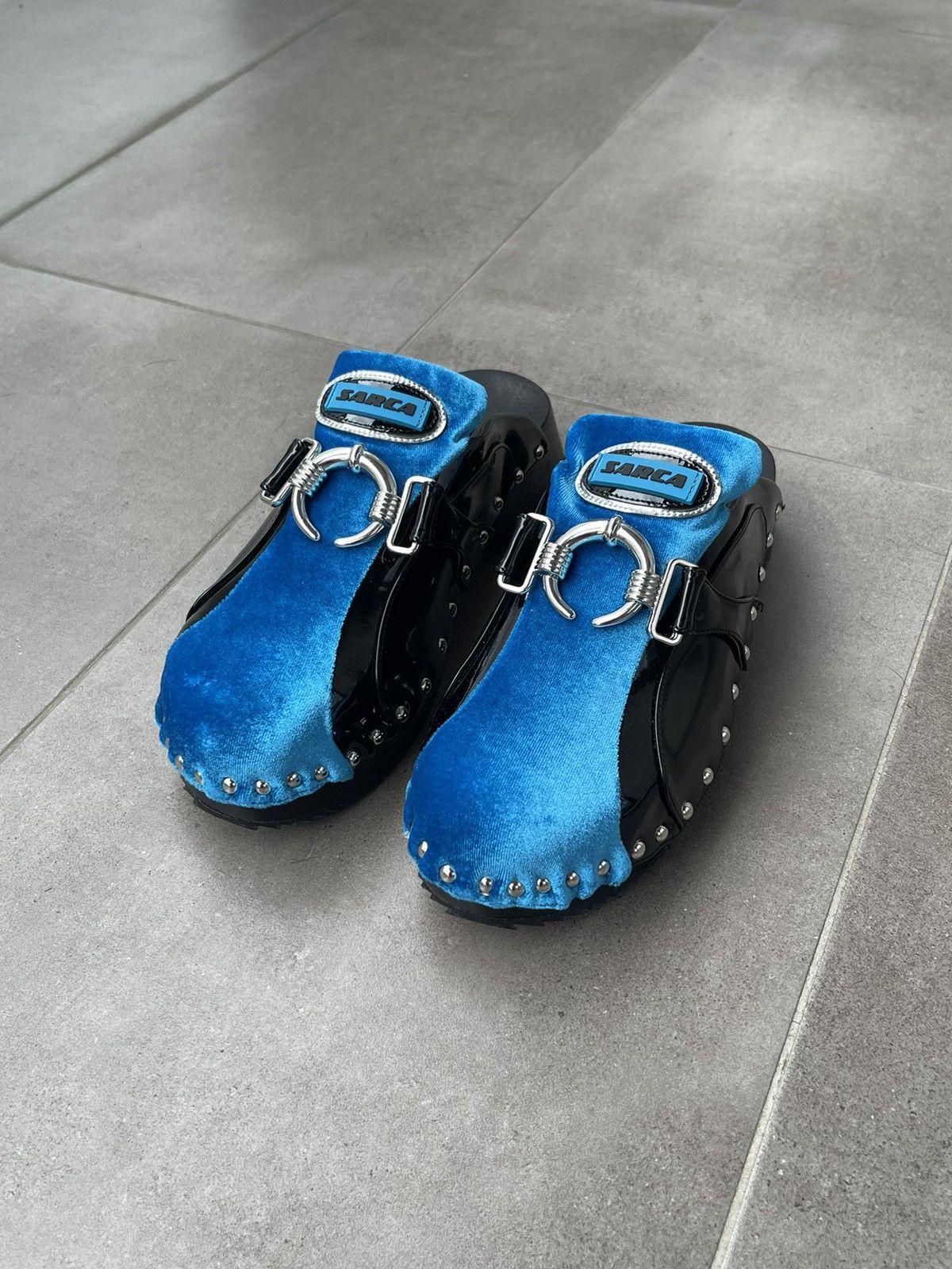 Ancuta Sarca !DS! SS23 Ancuta Sarca Beetle Velvet Leather Trainer Clogs Size US 9 / IT 39 - 2 Thumbnail