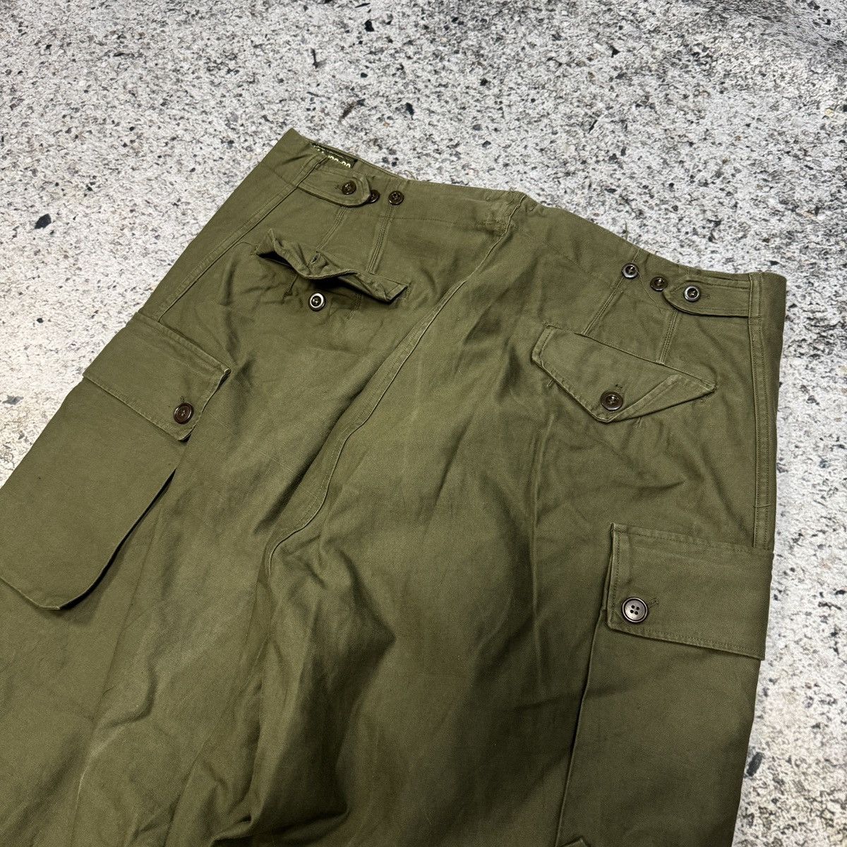 Vintage 60s Dutch Army Heavyweight Wide Leg Canvas Cargo Pants Size US 40 / EU 56 - 16 Thumbnail