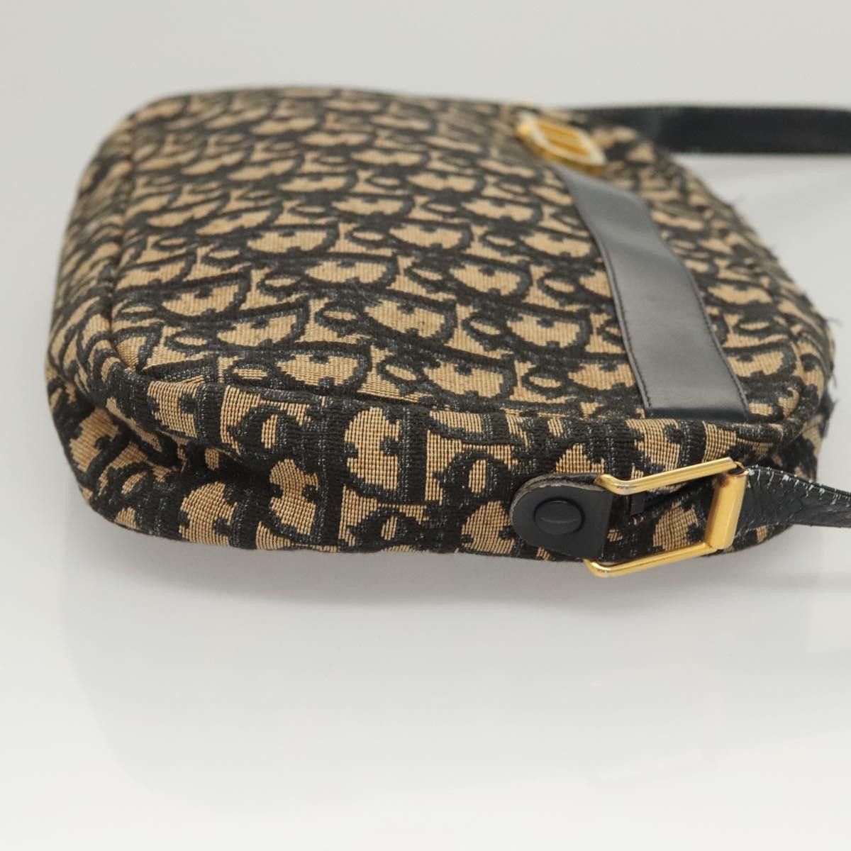 Dior DIOR Trotter Canvas Shoulder Bag Navy Gold Size ONE SIZE - 4 Thumbnail