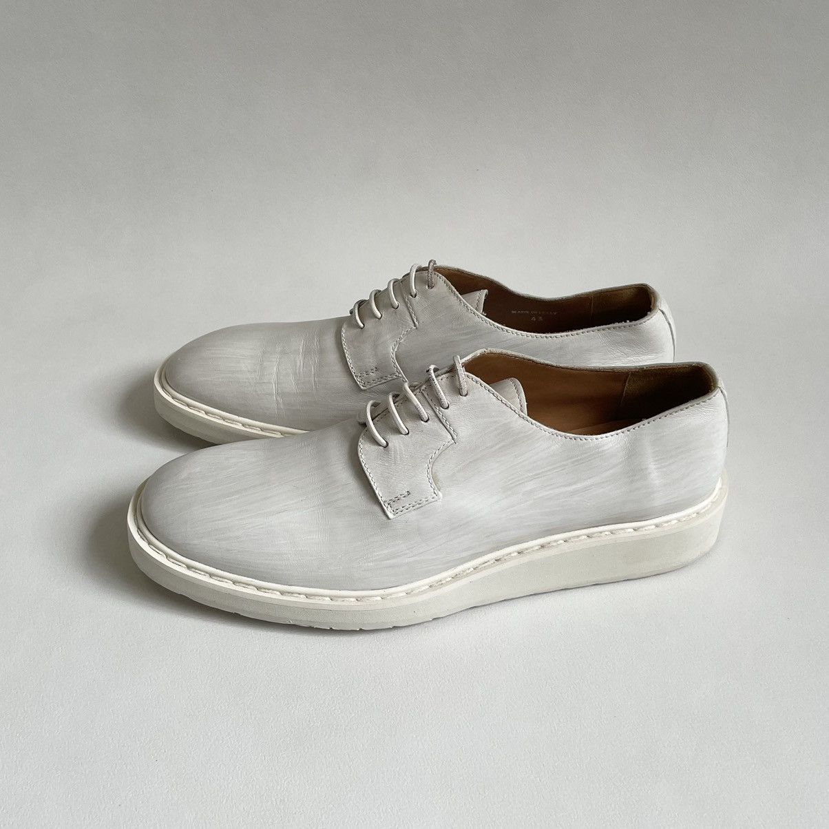Maison Margiela ‘White Painted’ Wedge Sole Derbies Size US 10 / EU 43 - 11 Thumbnail