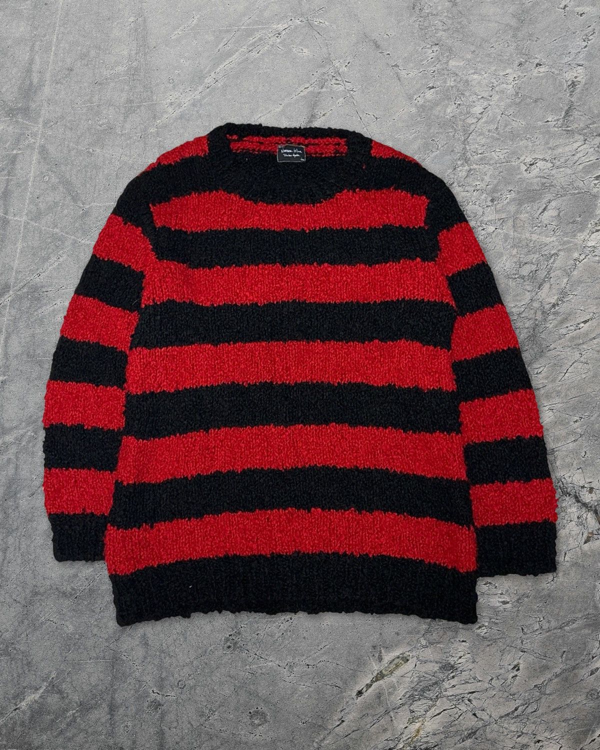 image of Number N Ine Number (N)Ine Ssaw03 Touch Me I’M Sick Kurt Grunge Sweater in Red, Men's (Size Large)