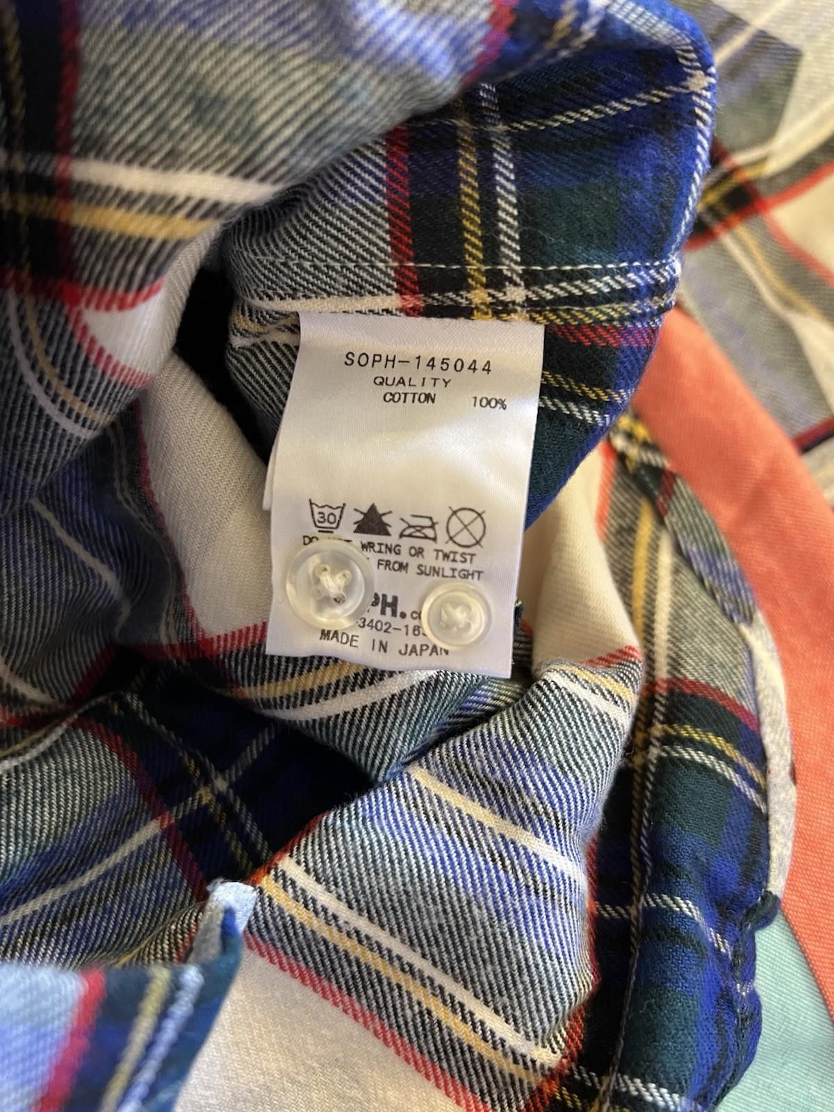 Sophnet. SOPHNET. Flannel Check Star Print Shirt White Navy Large Size US L / EU 52-54 / 3 - 7 Thumbnail