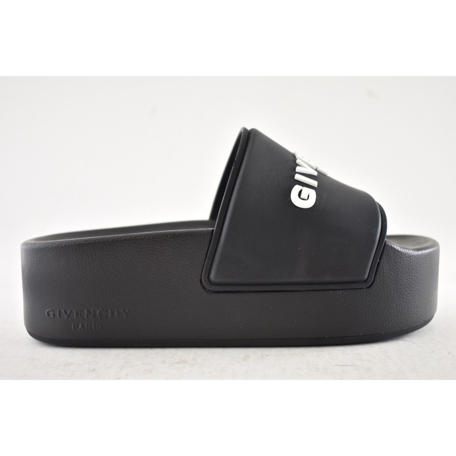Givenchy Platform Rubber Logo Slide On Pool Sandal Flip Flop Flat 37 Size US 7 / IT 37 - 2 Thumbnail