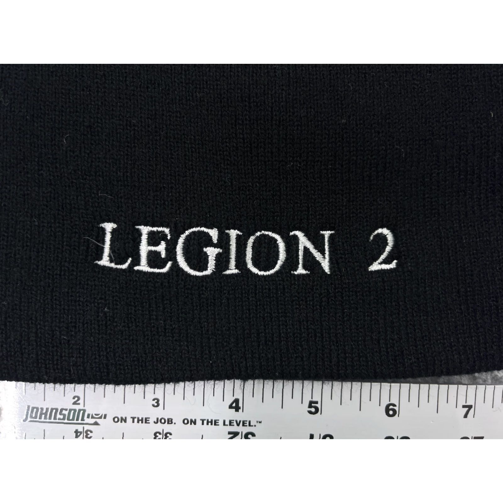 Vintage Legion 2 Beanie Toque Adult One Size Black Knit 100% Acrylic Embroidered Ski Size ONE SIZE - 2 Thumbnail