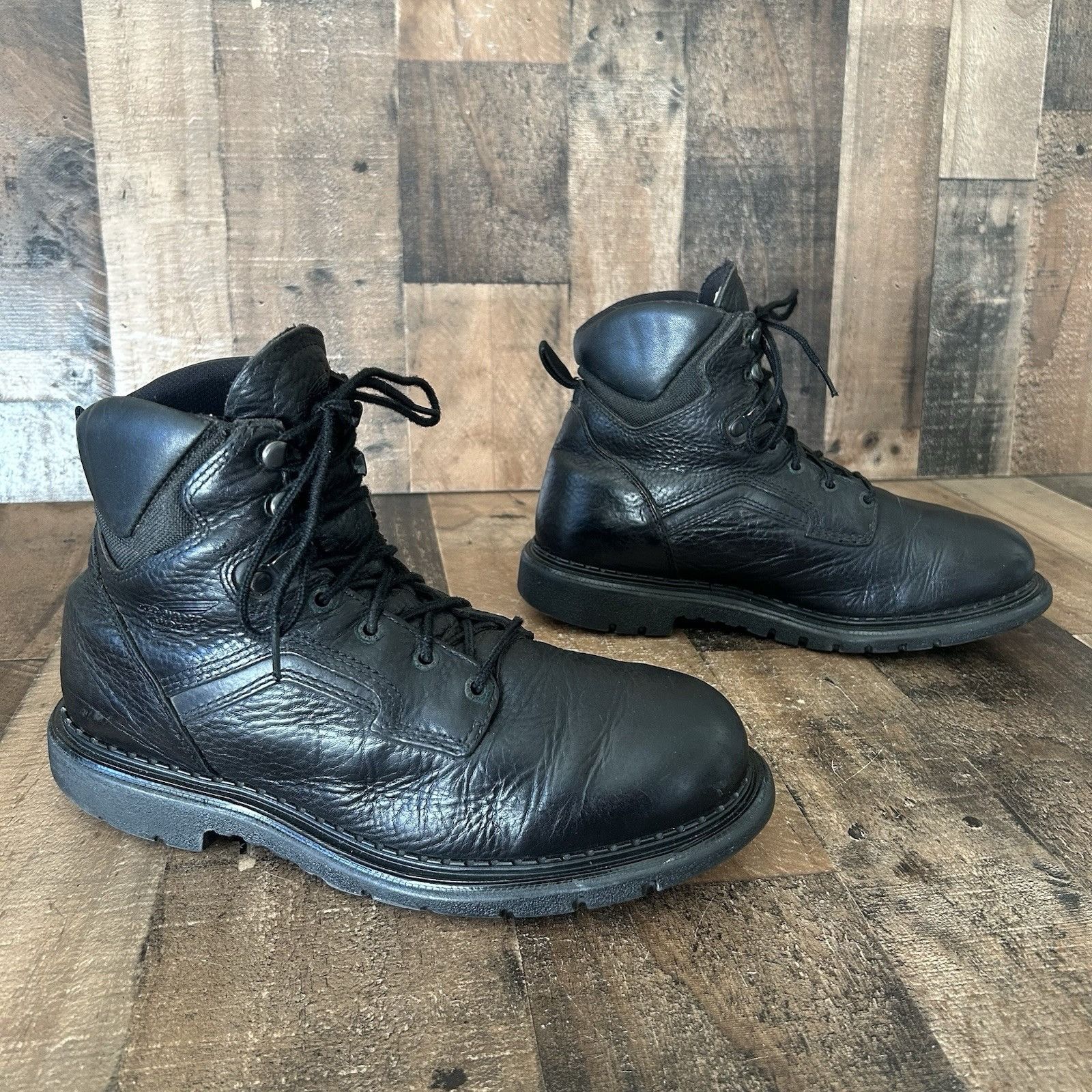 Red Wing Red Wing 923 Black Plain Toe Lace Up Work Boots Mens 10.5 EE Size US 10.5 / EU 43-44 - 11 Thumbnail
