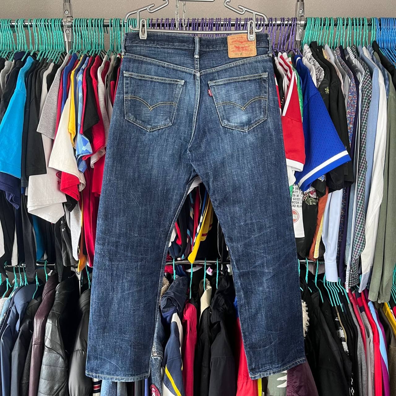 Levi's Levis 501xx Faded Distressed Denim Pants Made in Mexico Size US 34 / EU 50 - 2 Thumbnail