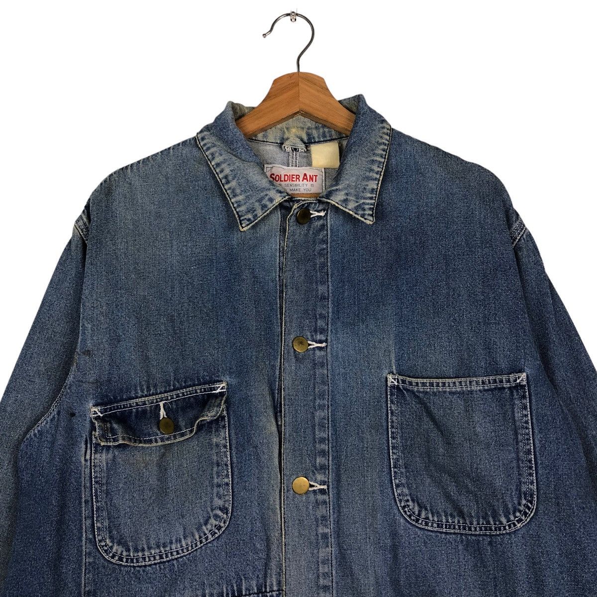 Japanese Brand 🔥Vintage Denim Chore Jacket Soldier Ant Toyo Enterprise Size US M / EU 48-50 / 2 - 3 Thumbnail