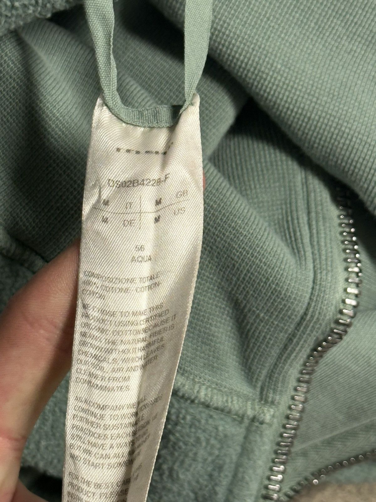 Rick Owens × Rick Owens Drkshdw Rick Owens “Aqua” Cropped Zip Up Hoodie Size US M / EU 48-50 / 2 - 6 Thumbnail